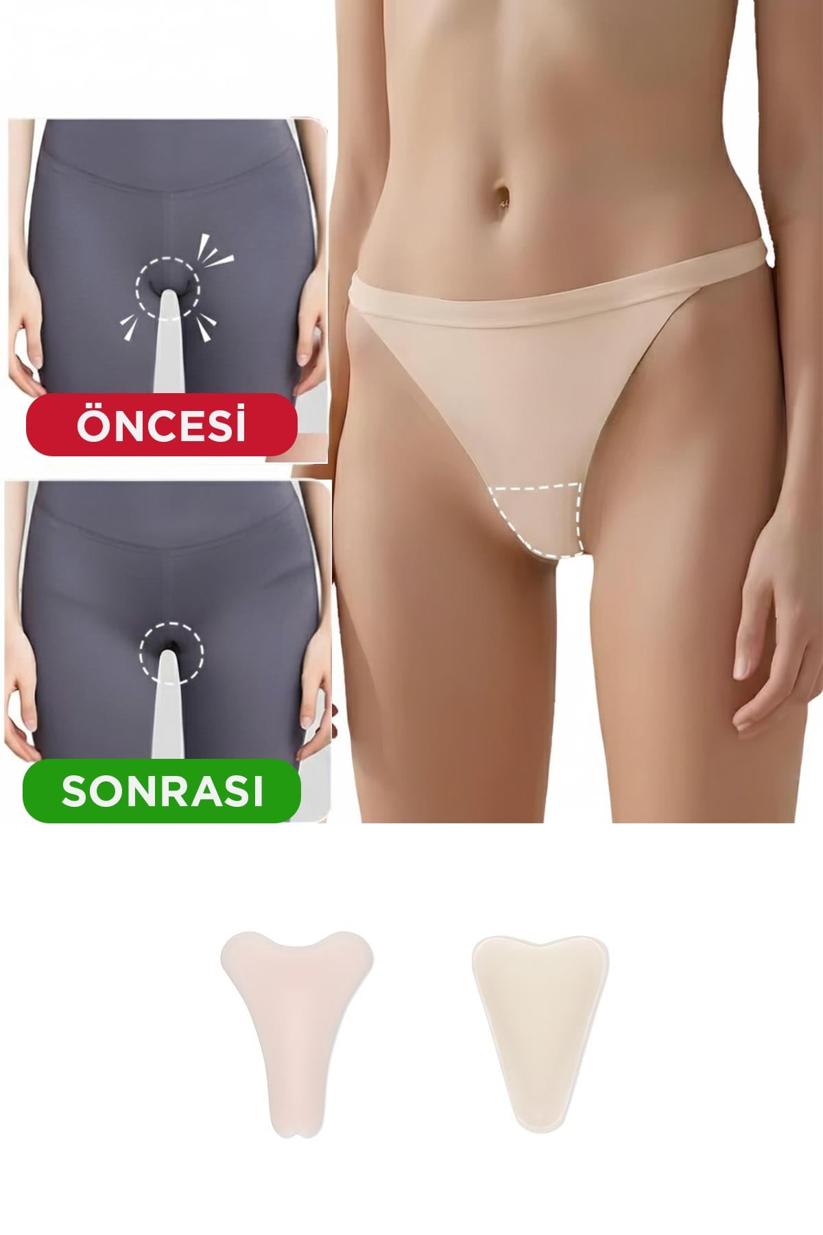 Yapışkanlı Genital Bölge Gizleyici/Kapatıcı Camel Toe 7237 Ten
