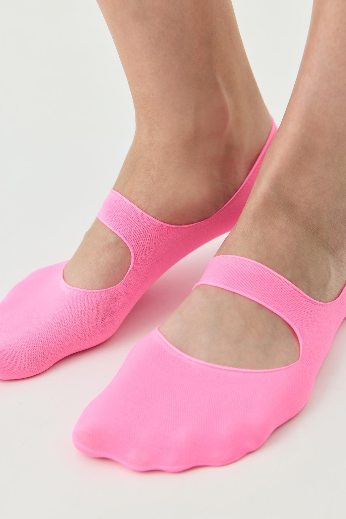 Yoga Babet Çorap Fuşya Neon