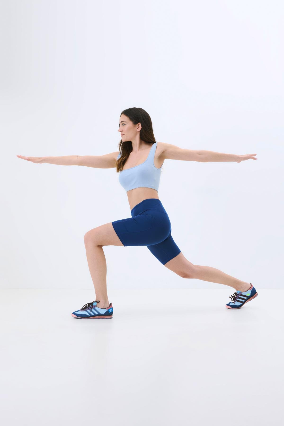 Yüksek Bel Çift Cepli Kısa Tayt 9417 Lacivert