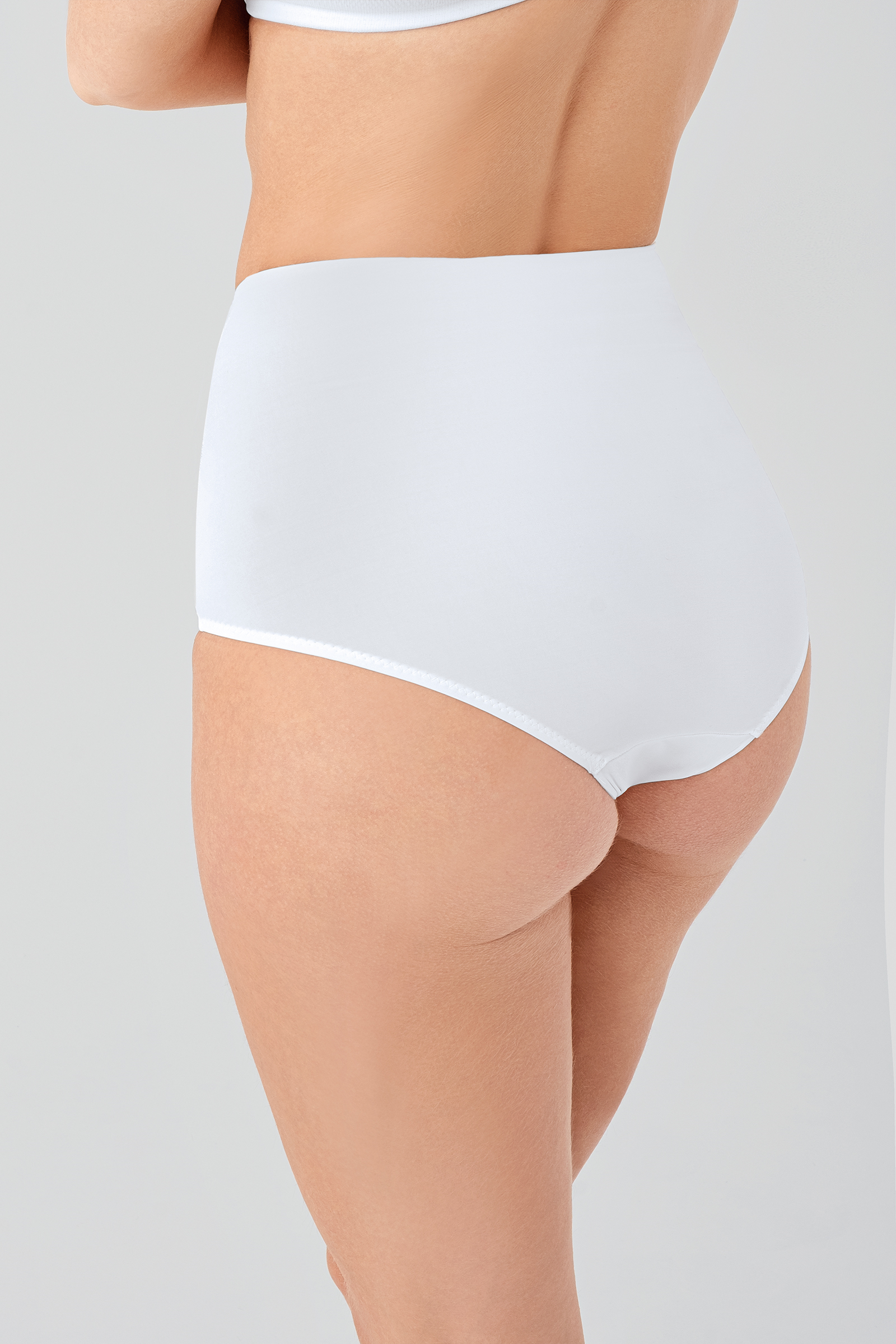 Yüksek Bel Korseli Külot C19304 Beyaz