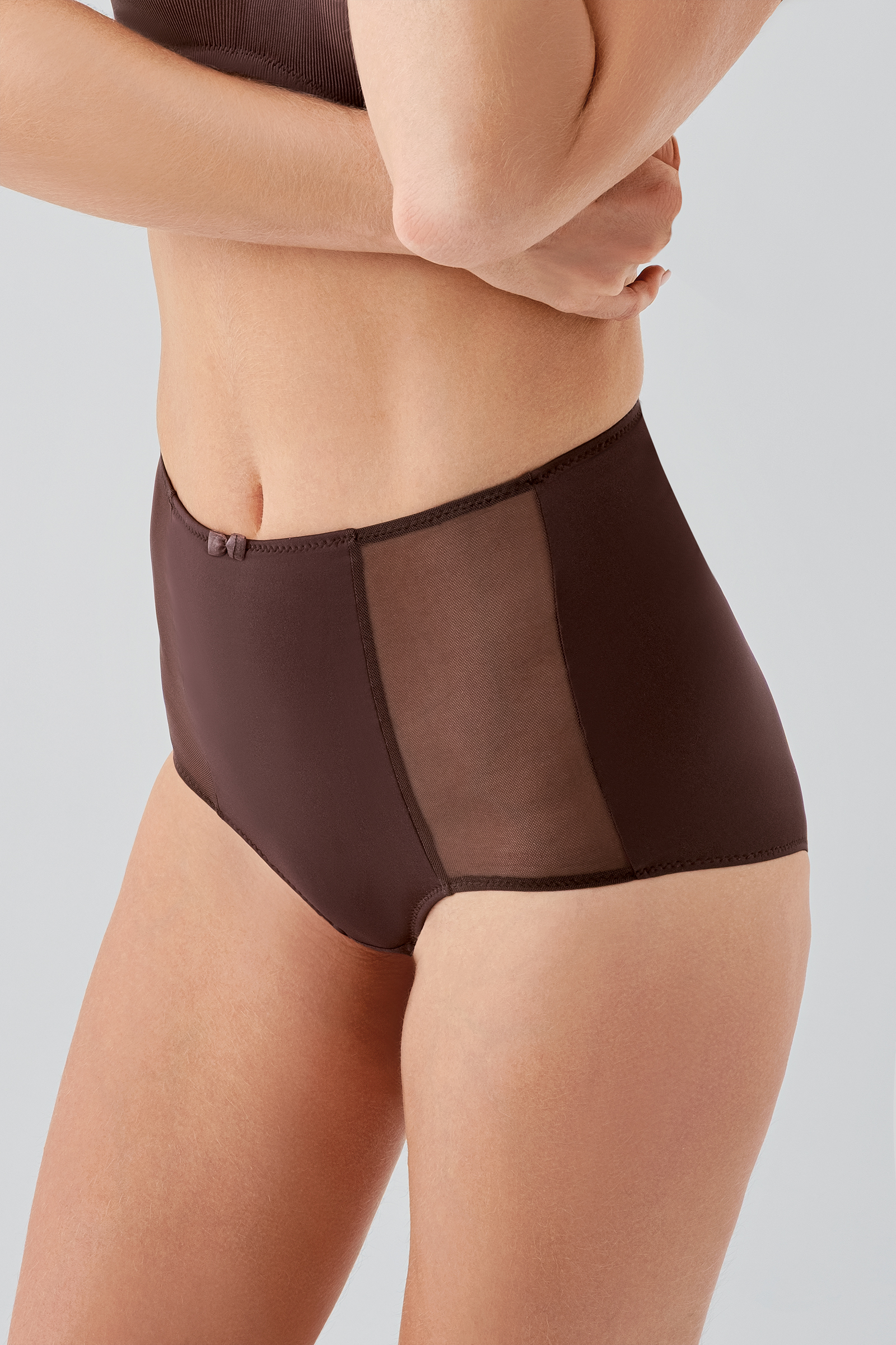 Yüksek Bel Korseli Külot C19304 Kahverengi