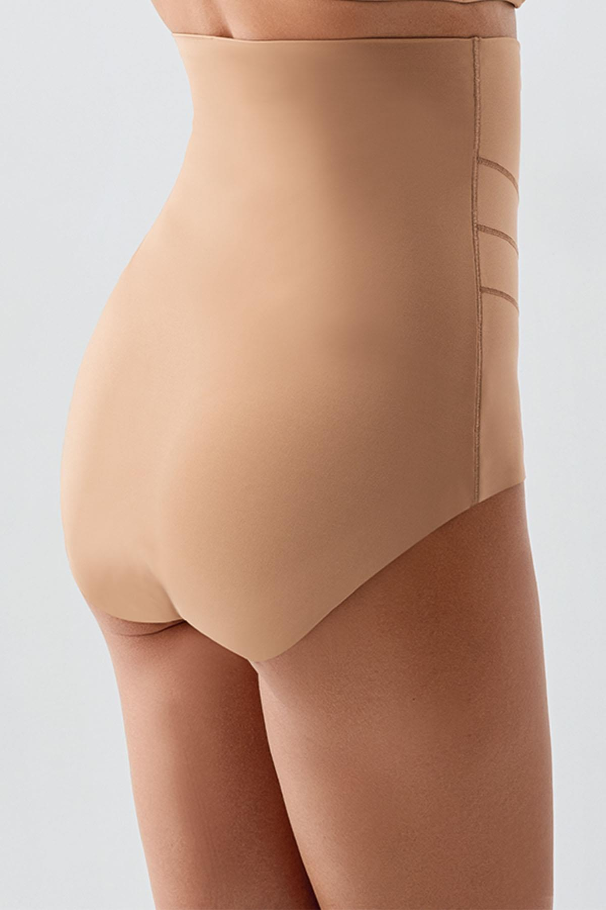 Yüksek Bel Lazer Kesim Külot Korse 9603 Ten