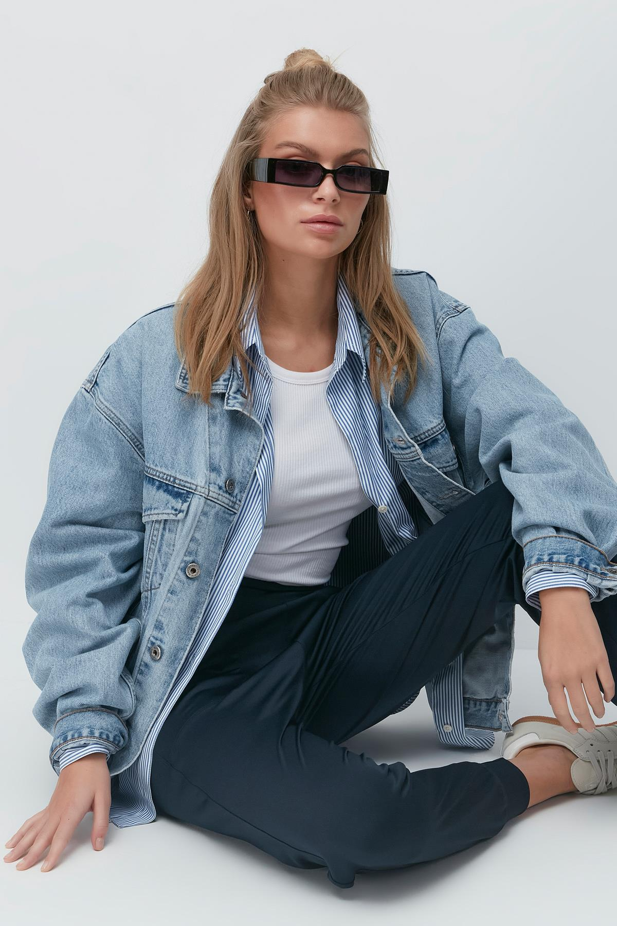 Yüksek Bel Manşetli Paça Jogger Eşofman Altı 811 Füme