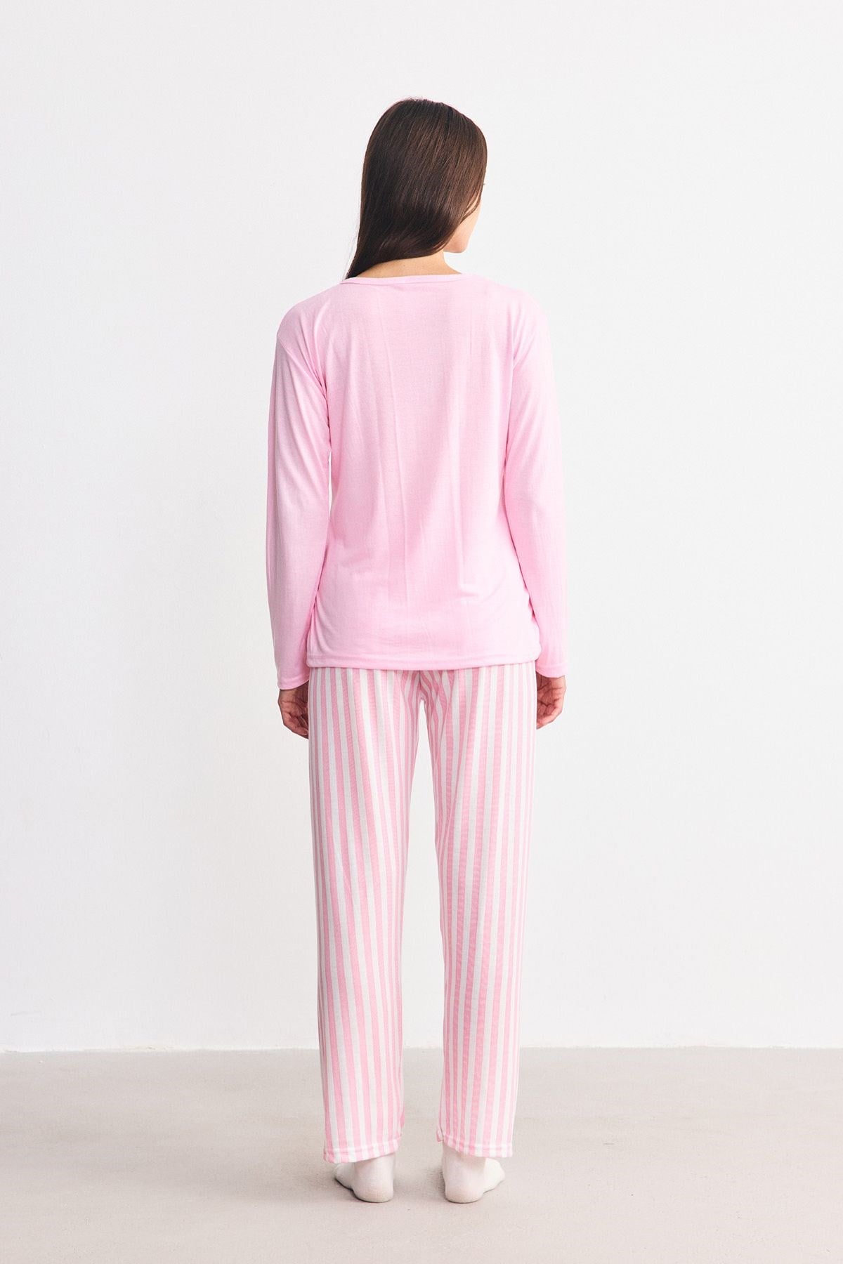 Yumuşak Dokulu Baskılı Pijama Takımı Ayıcık