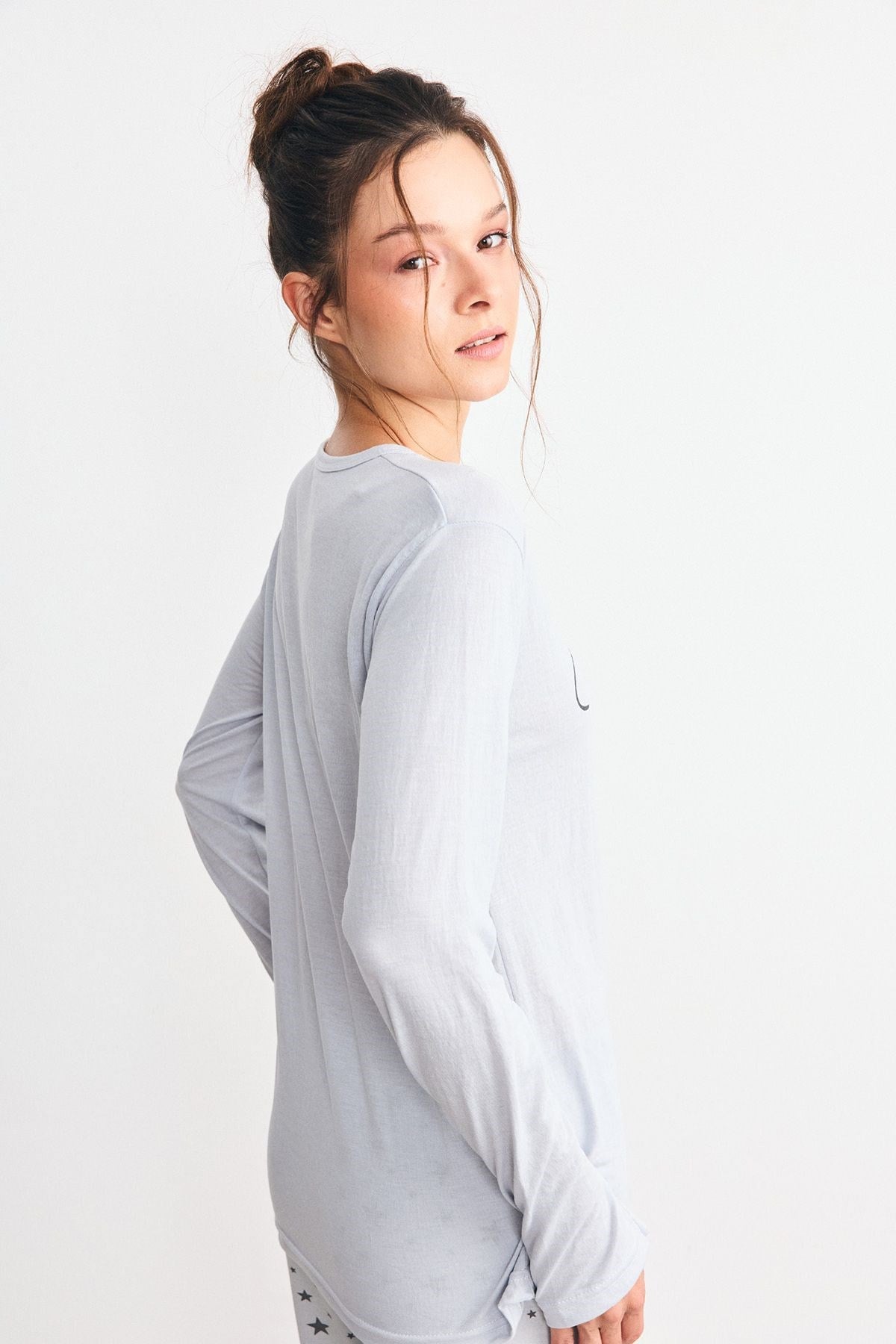 Yumuşak Dokulu Baskılı Pijama Takımı Yıldız