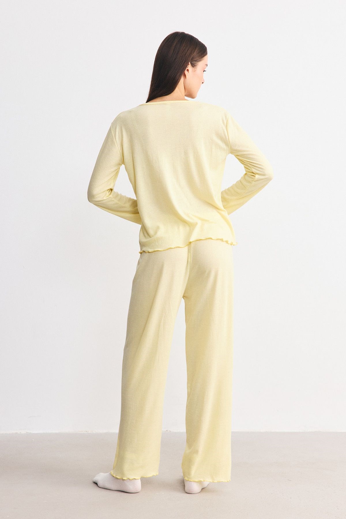 Yumuşak Dokulu Kaşkorse Pijama Takımı Kiraz