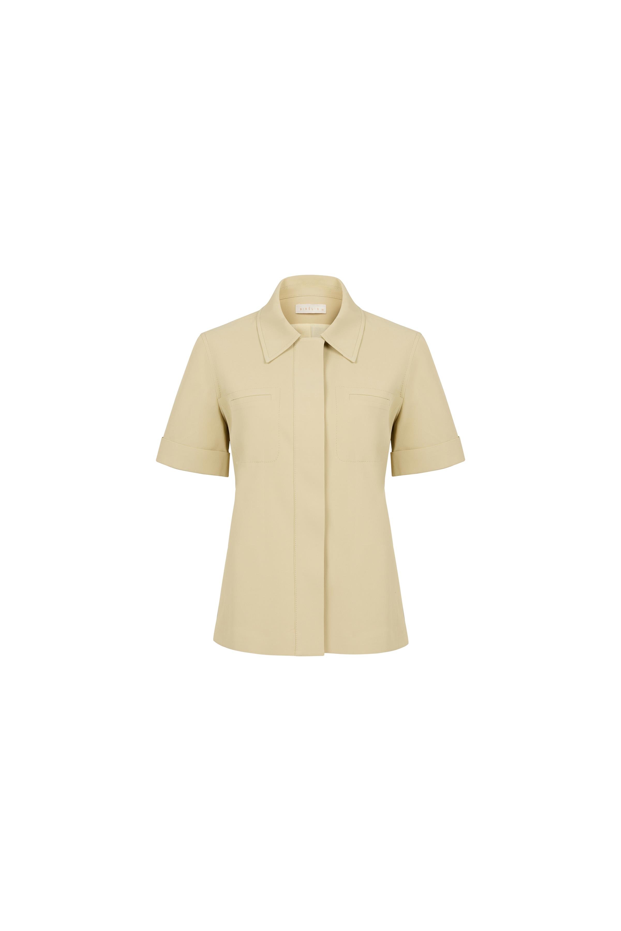 Cep Detaylı Viskon Yelek Açık Altın