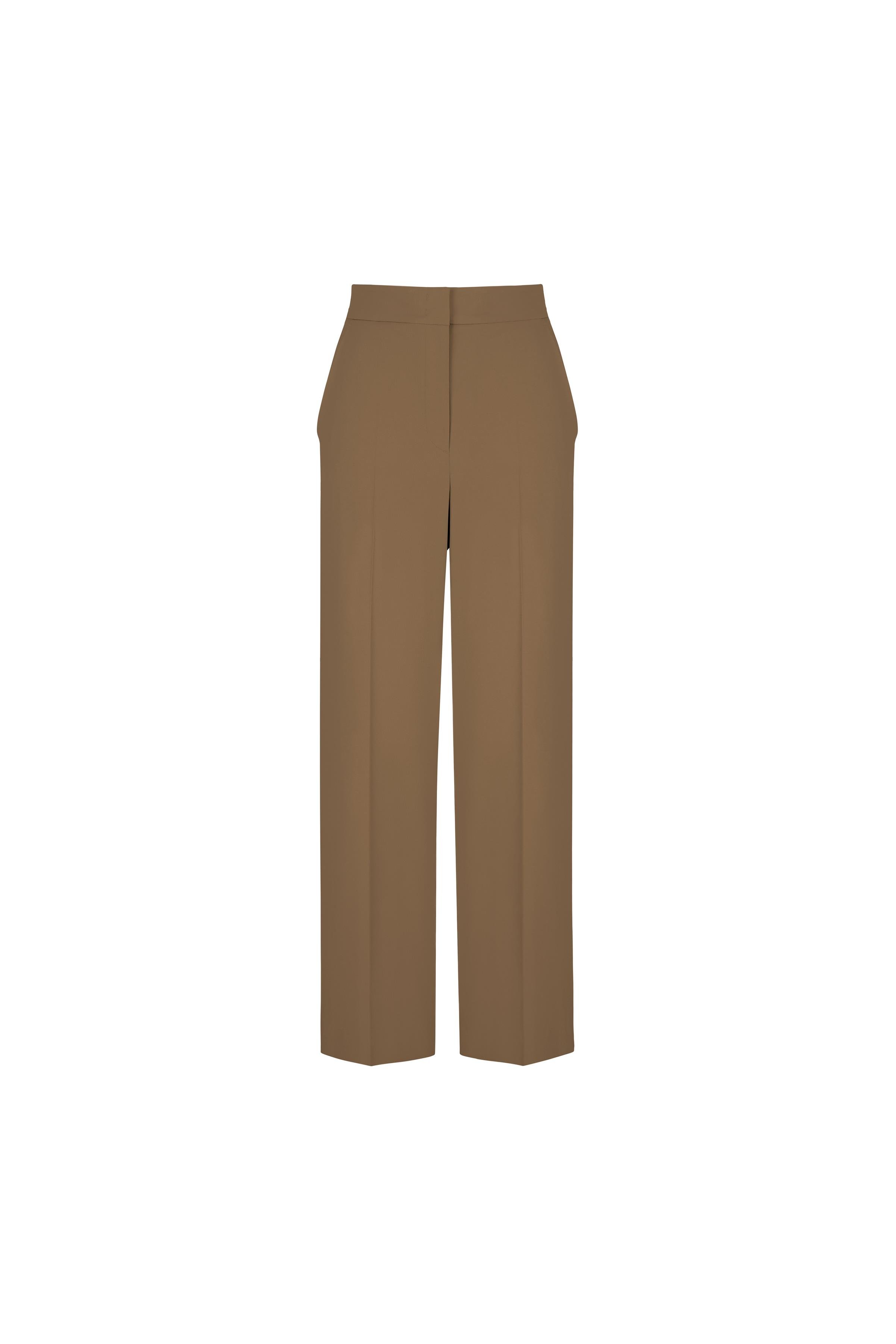 Düz Paça Viskon Pantolon Hakı