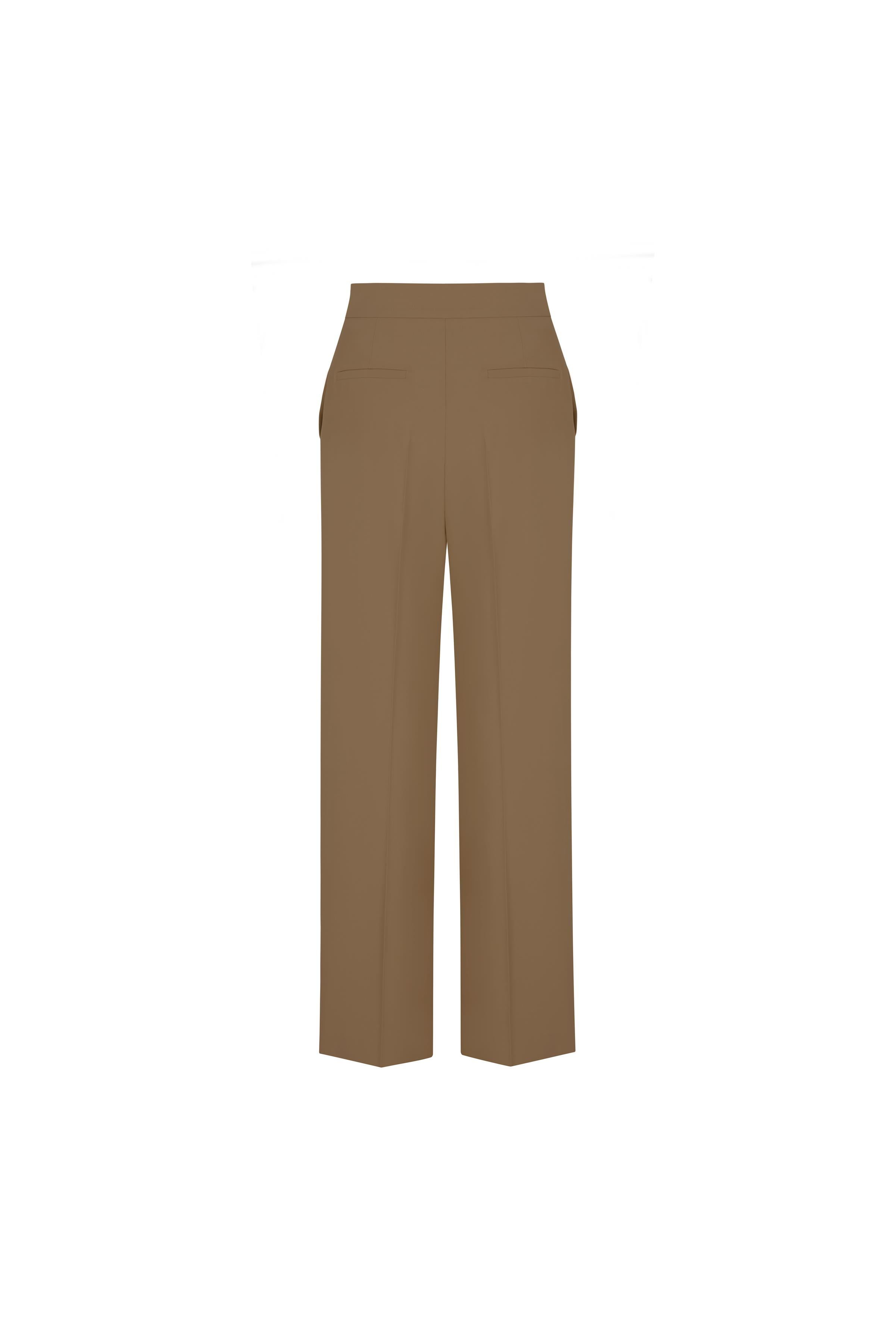 Düz Paça Viskon Pantolon Hakı