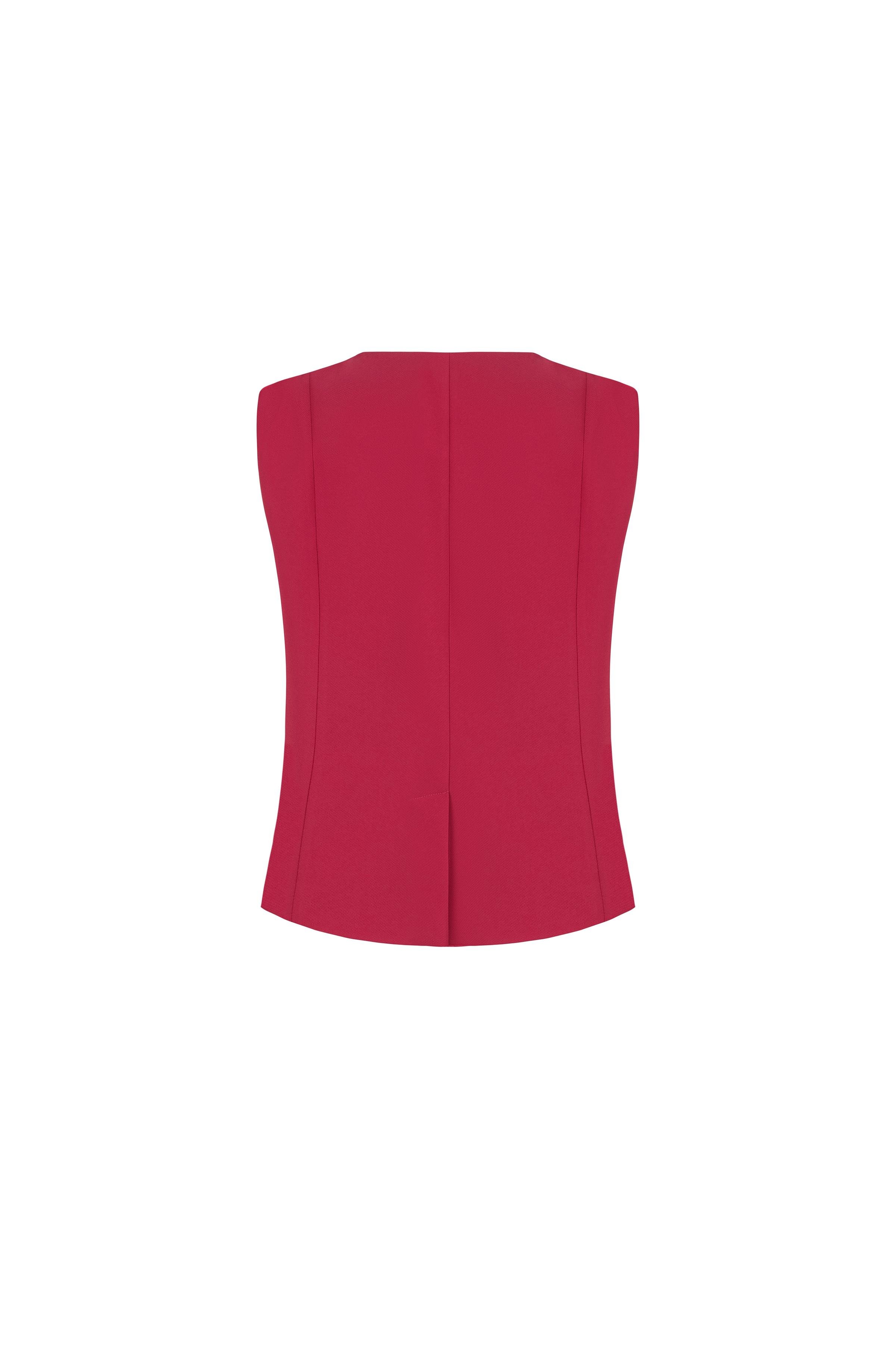 Fit Form Poliviskon Yelek Vişne Rengi