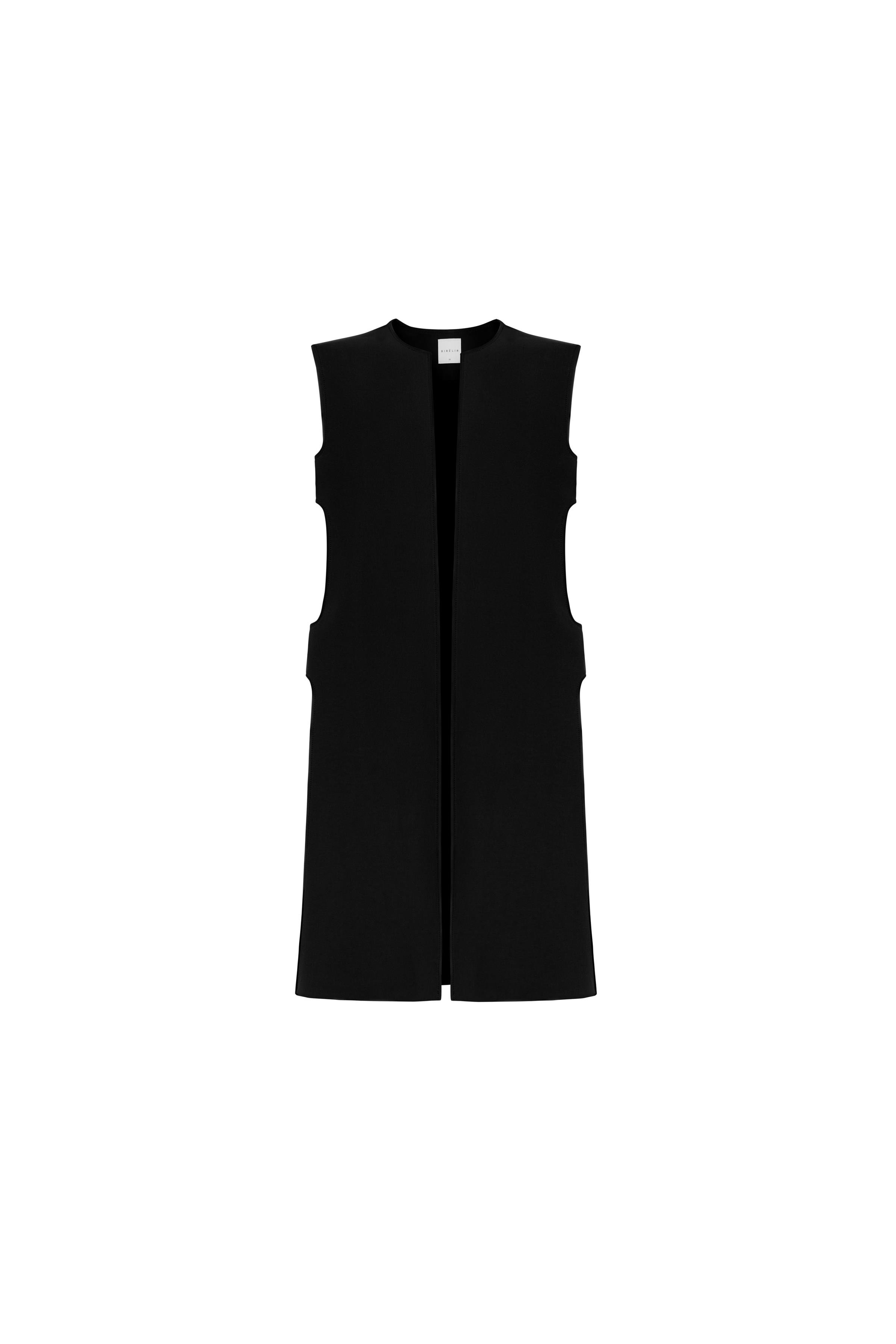 Kemer Detaylı Yelek Siyah