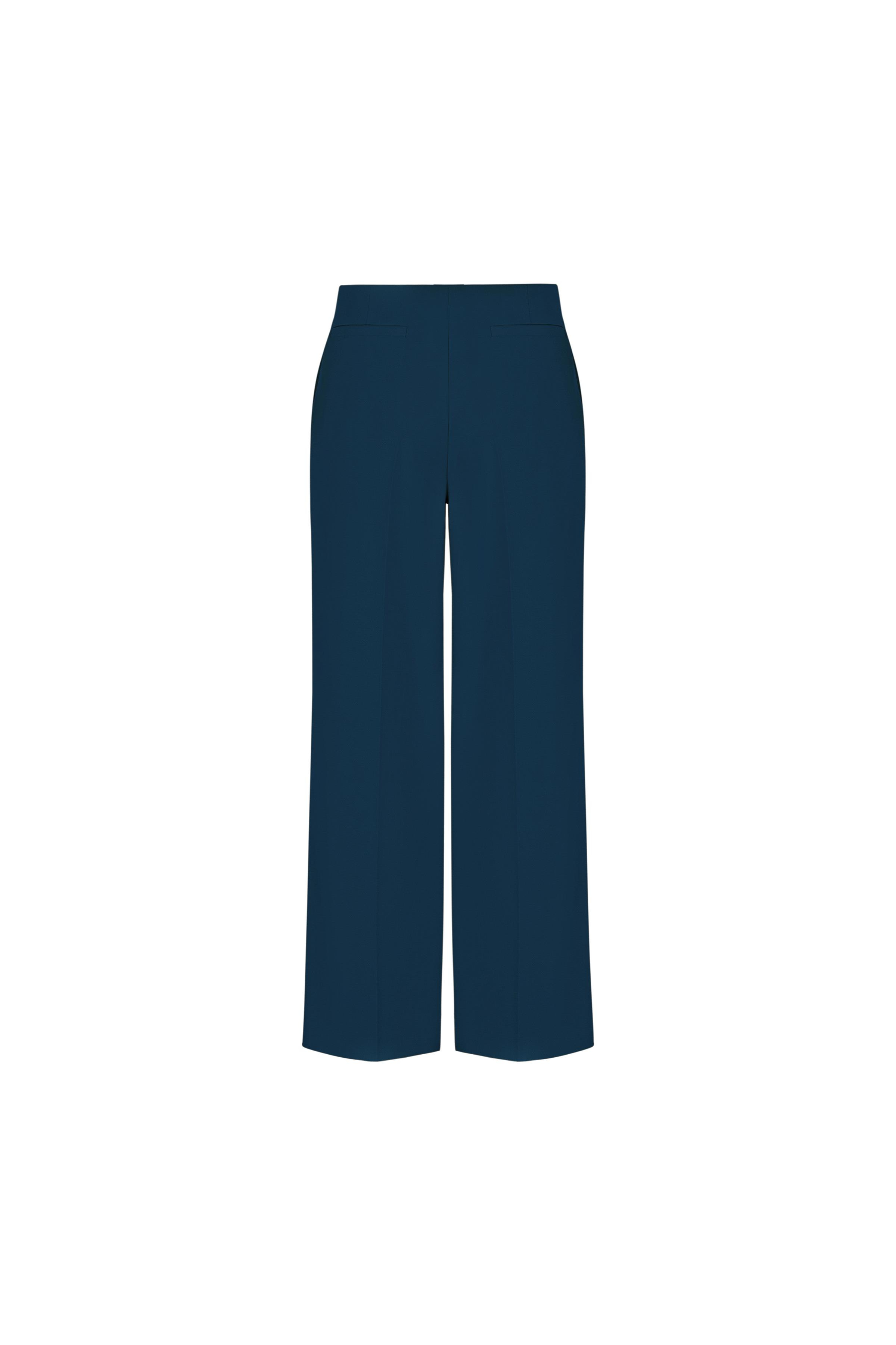 Kemik Düğmeli Poliviskon Pantolon Koyu Yosun