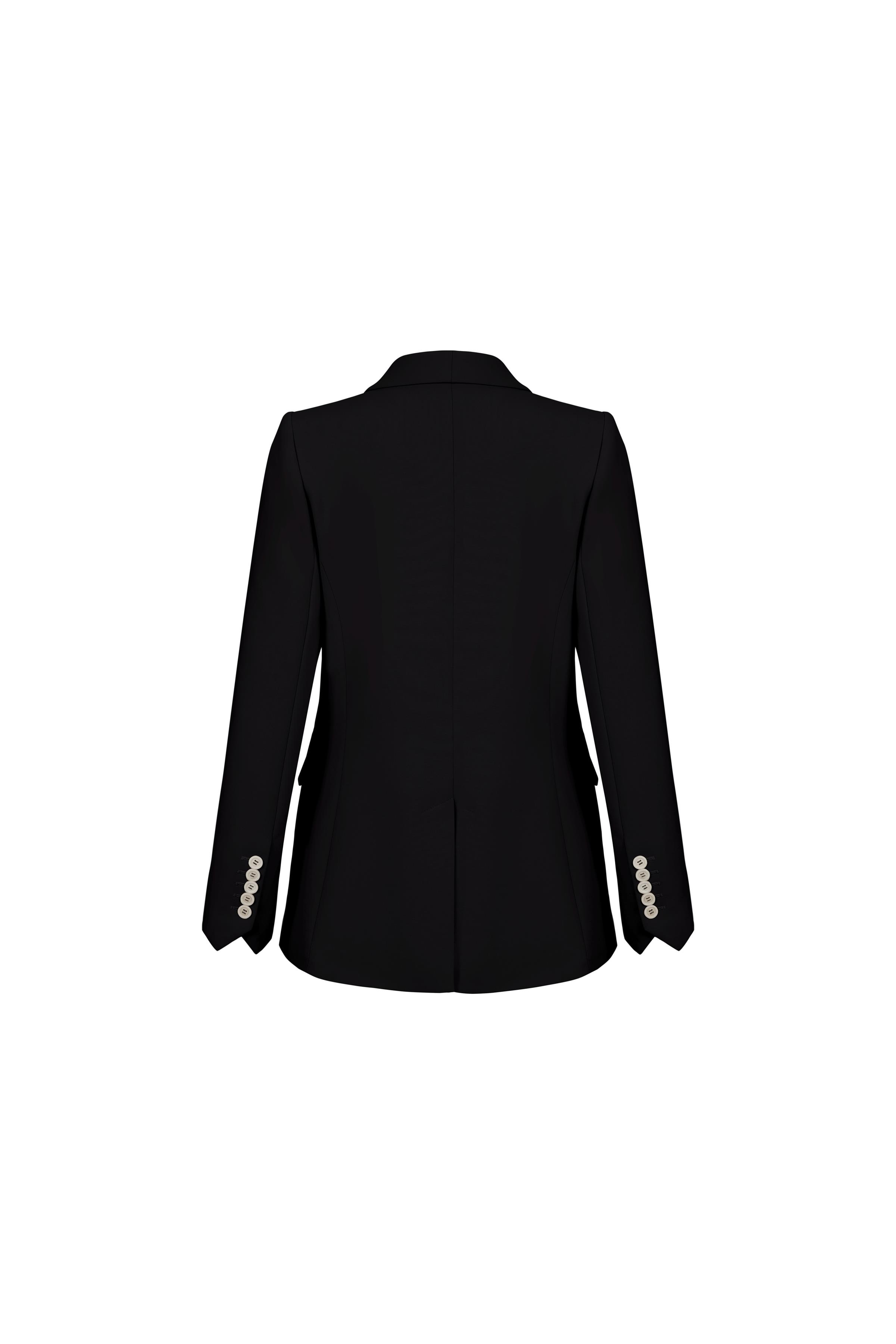 Klasik Poliviskon Ceket Siyah