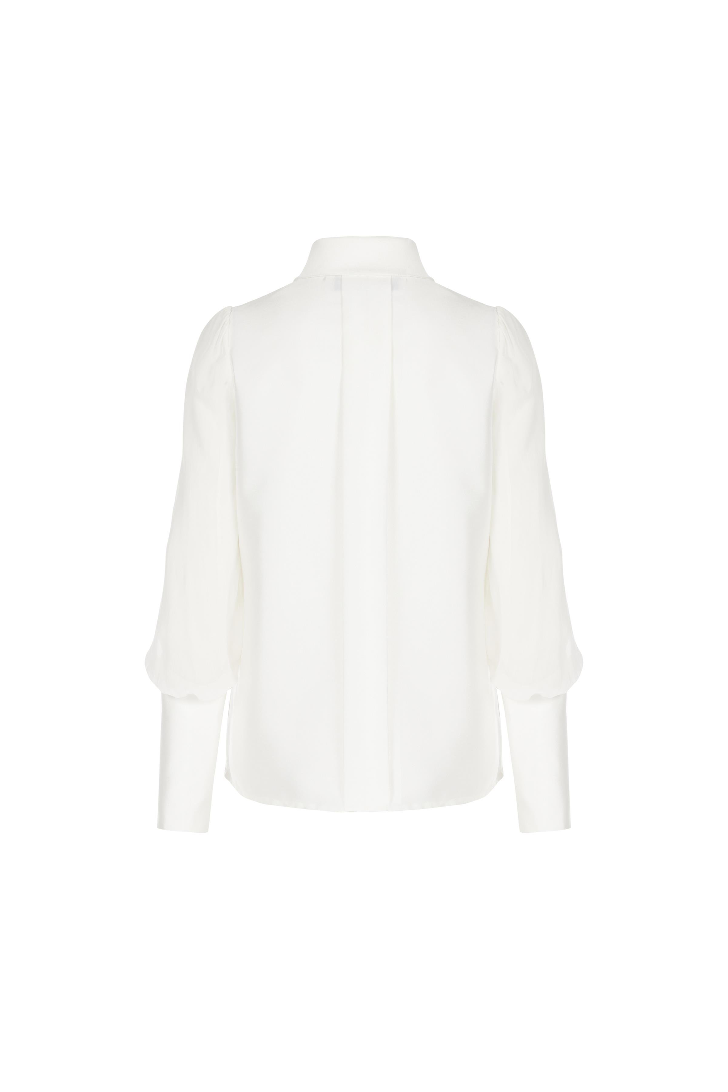 Kristal Taş Düğmeli Gömlek Ekru