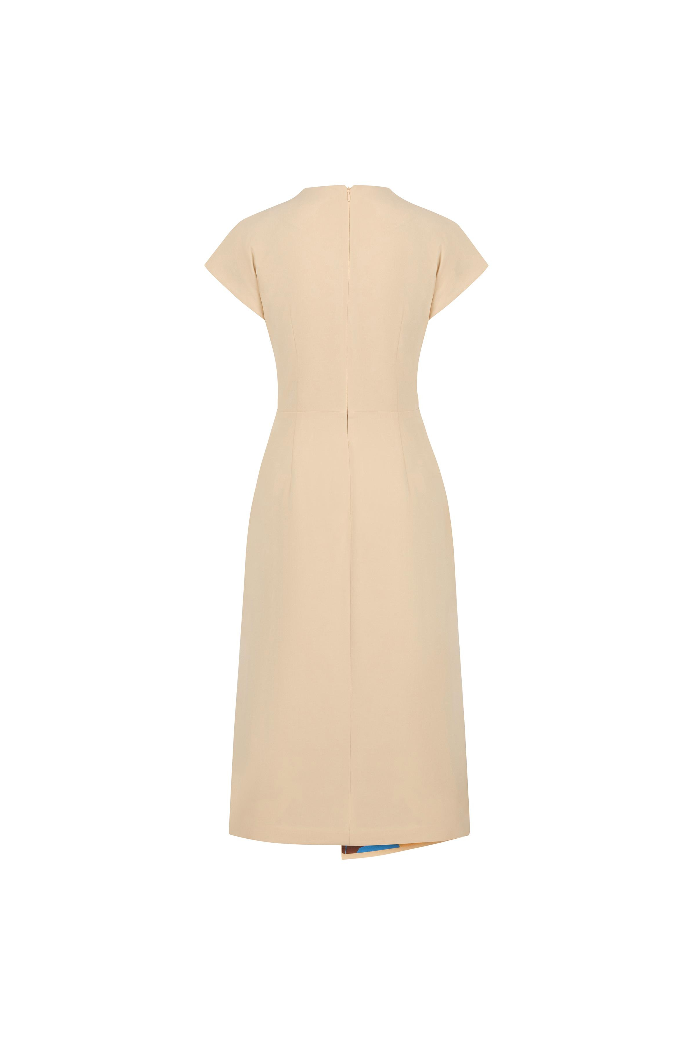 Double Breasted Polyviscose Dress Panna Cota