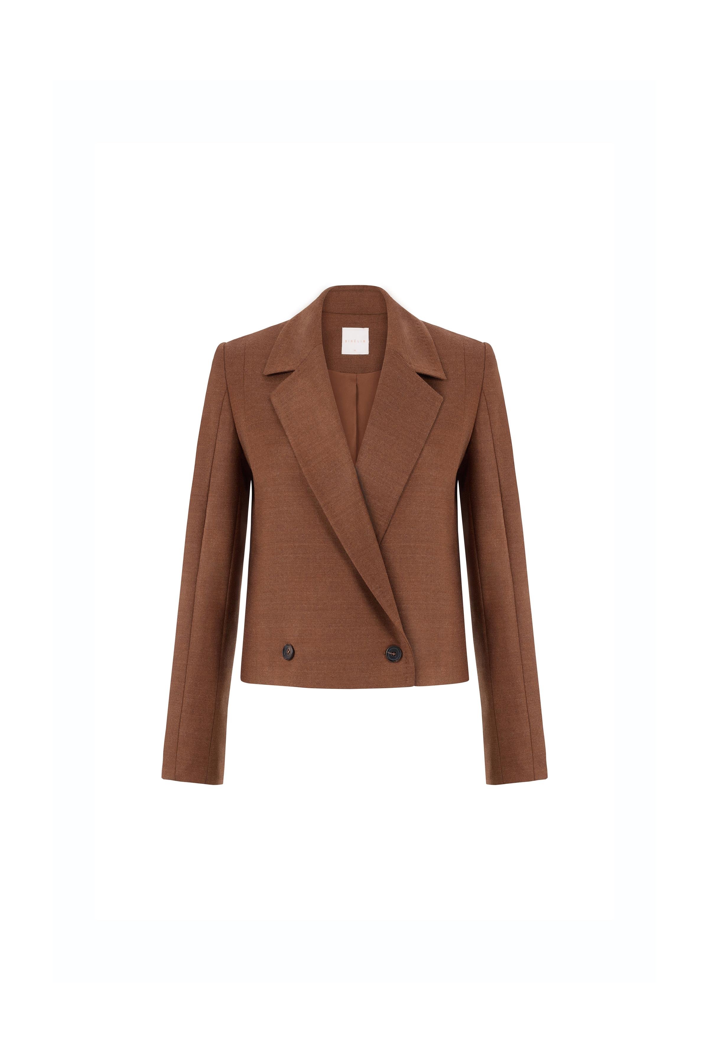 Kruvaze Kapama Yünlü Kısa Taba