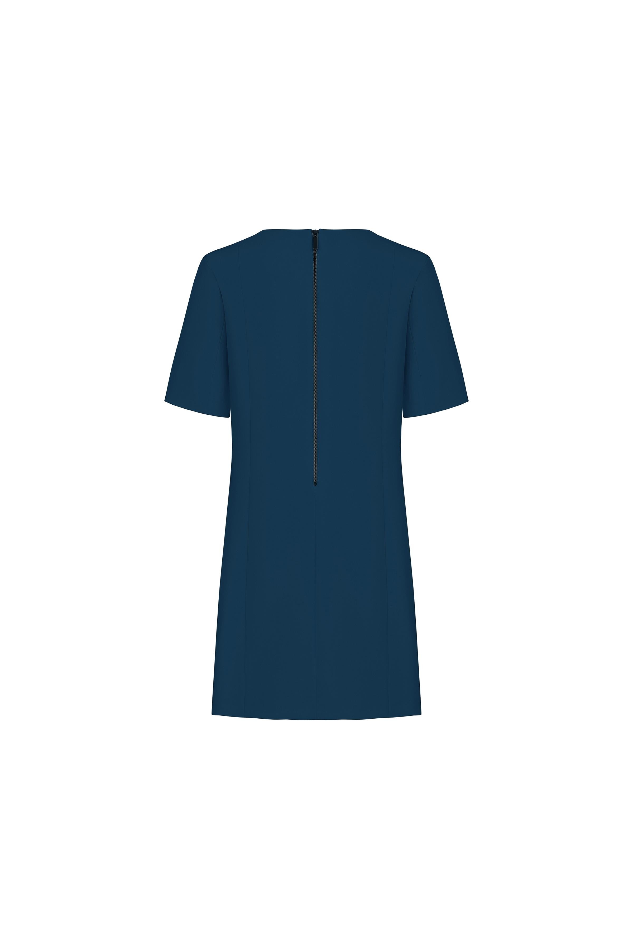 Mini Polyviscose Dress Dark Moss