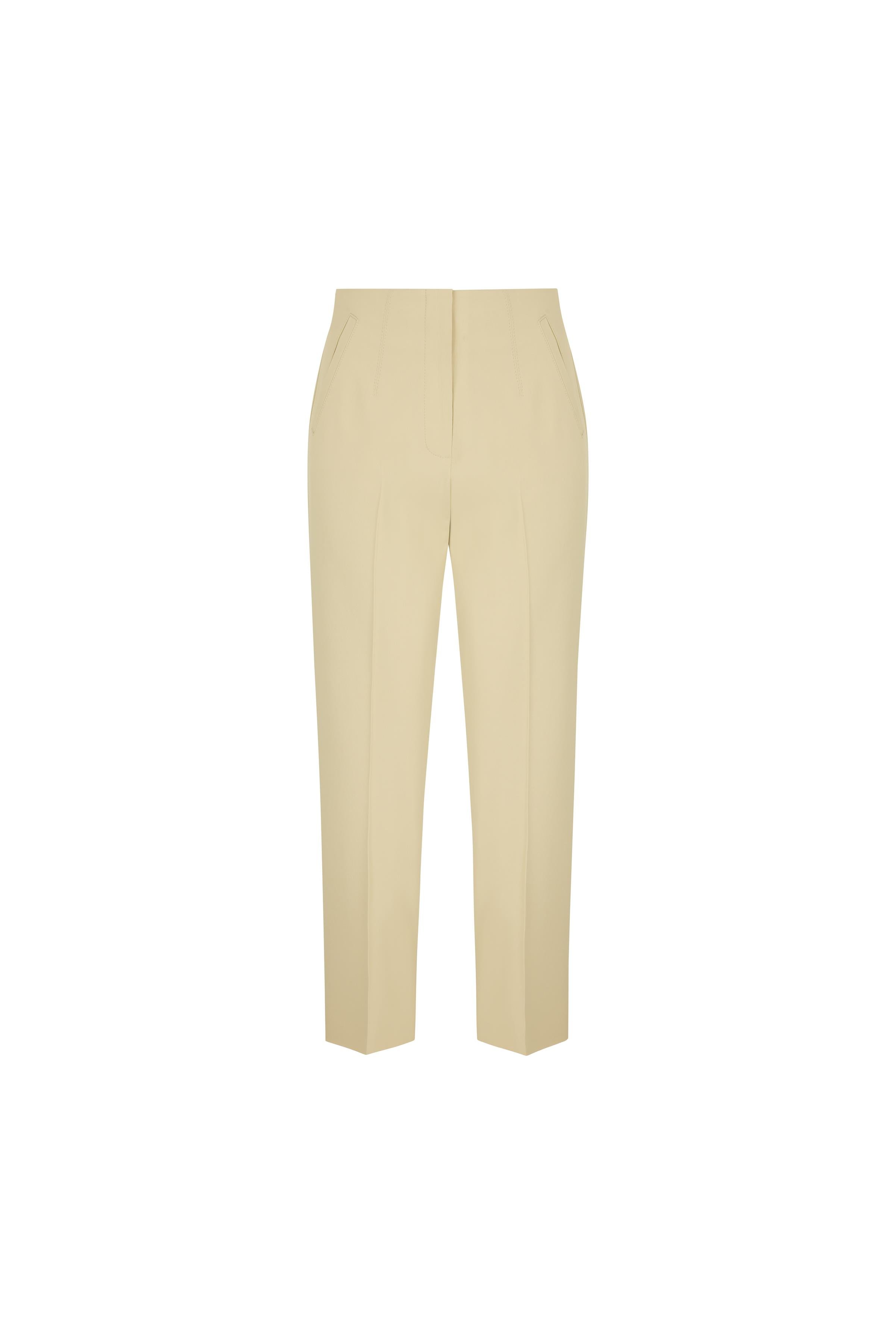 Pensli Viskon Pantolon Açık Altın