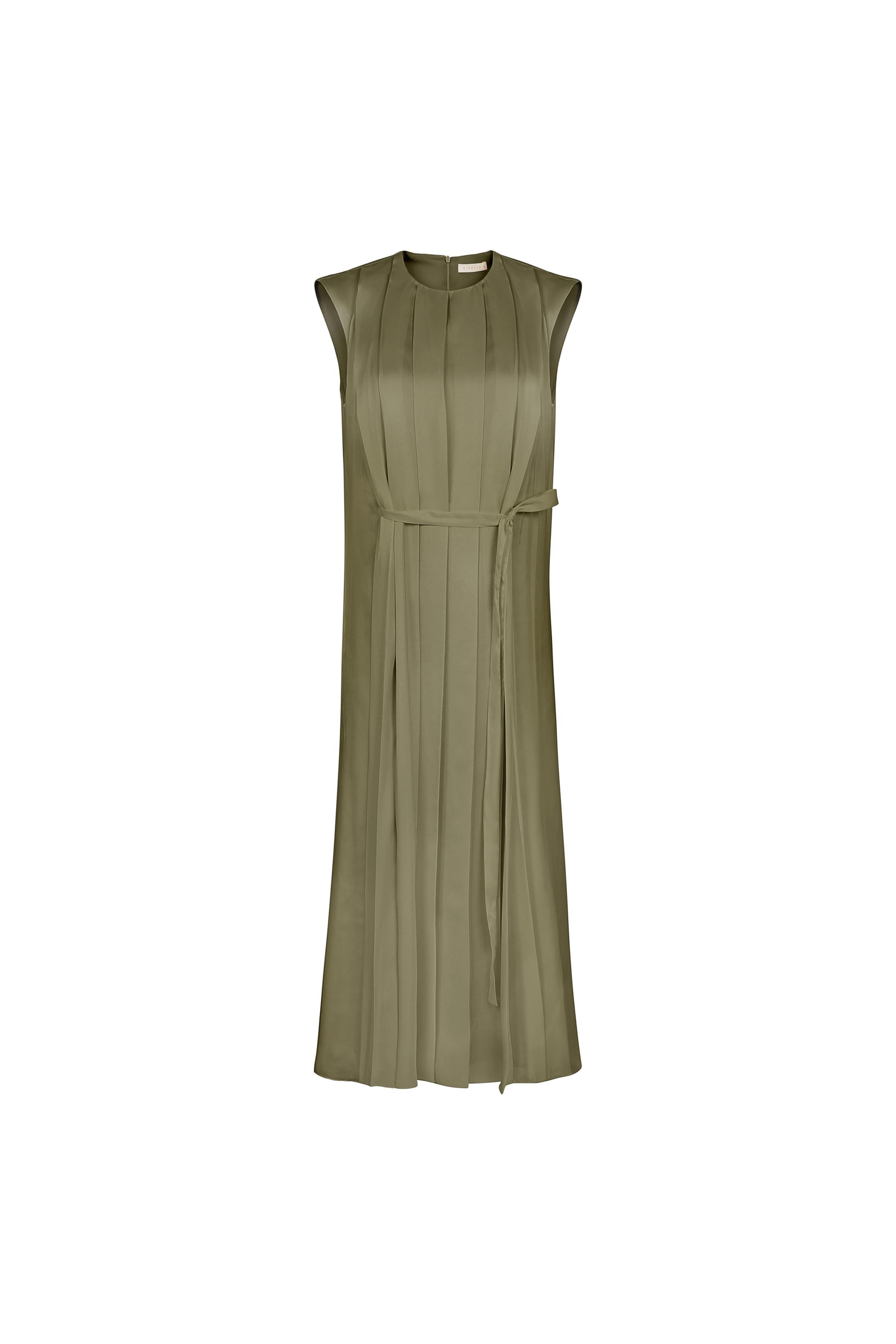 Piliseli Saten Elbise Hakı