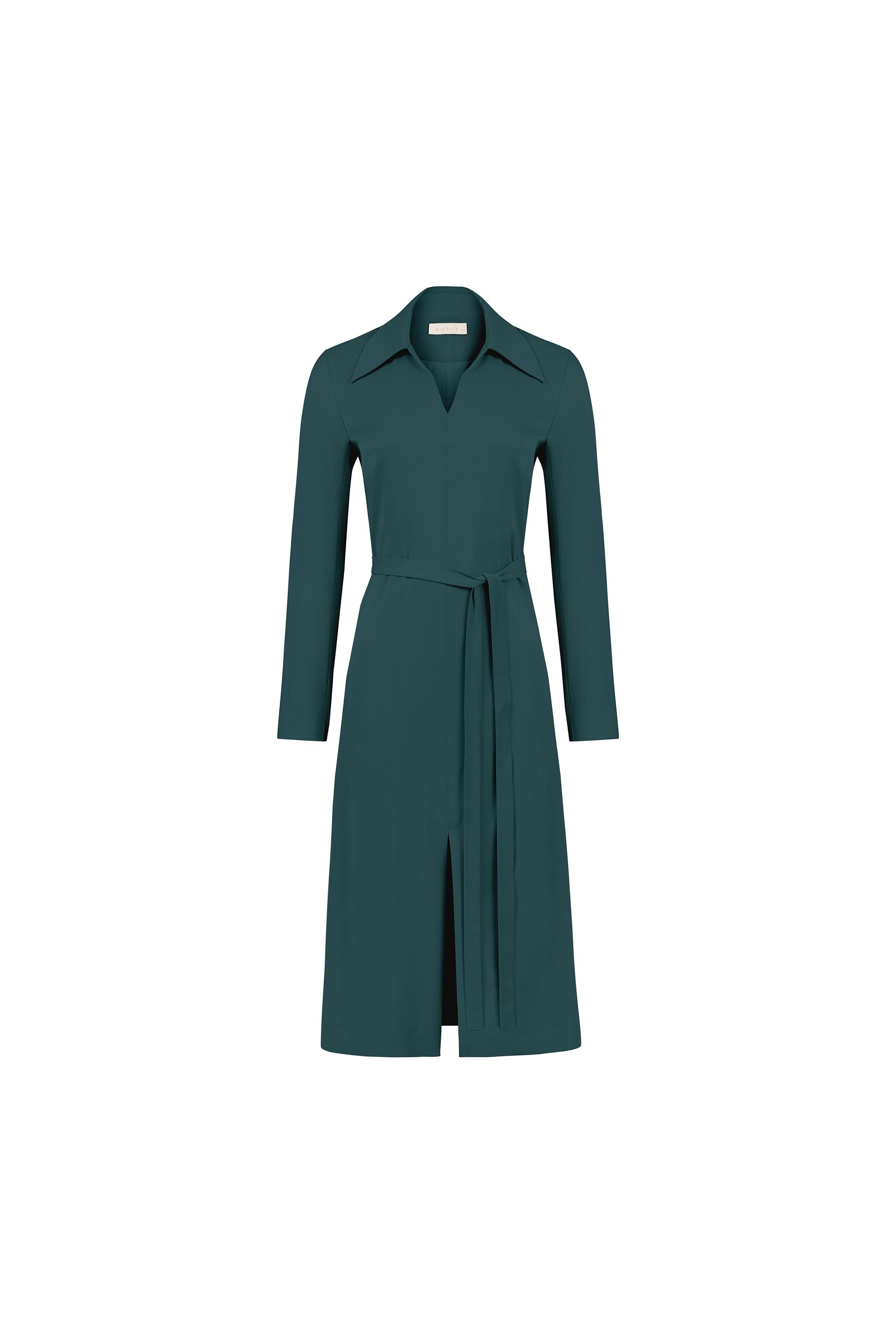 Şömiziye Yakalı Viskon Elbise