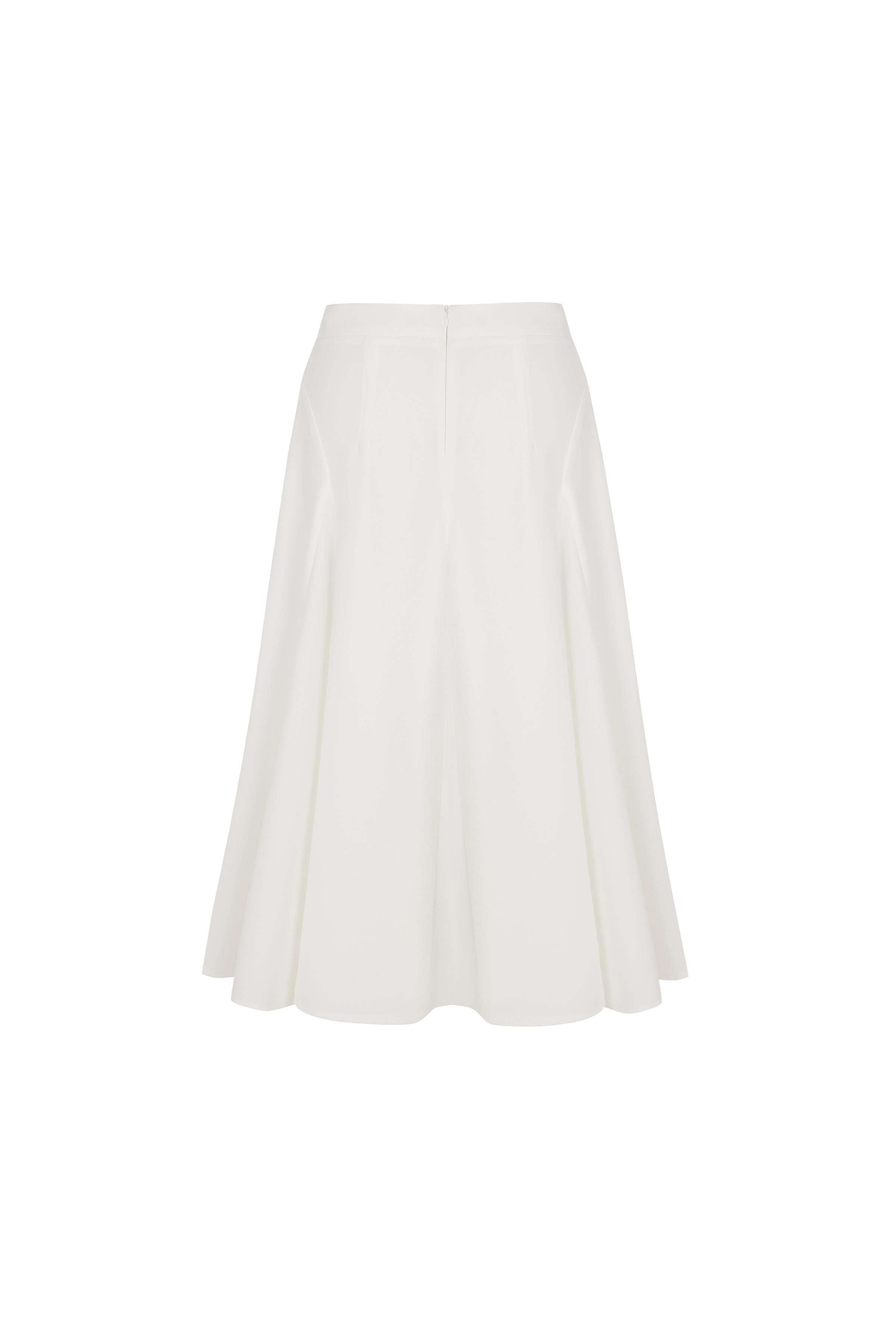 Volanlı Etek Beyaz