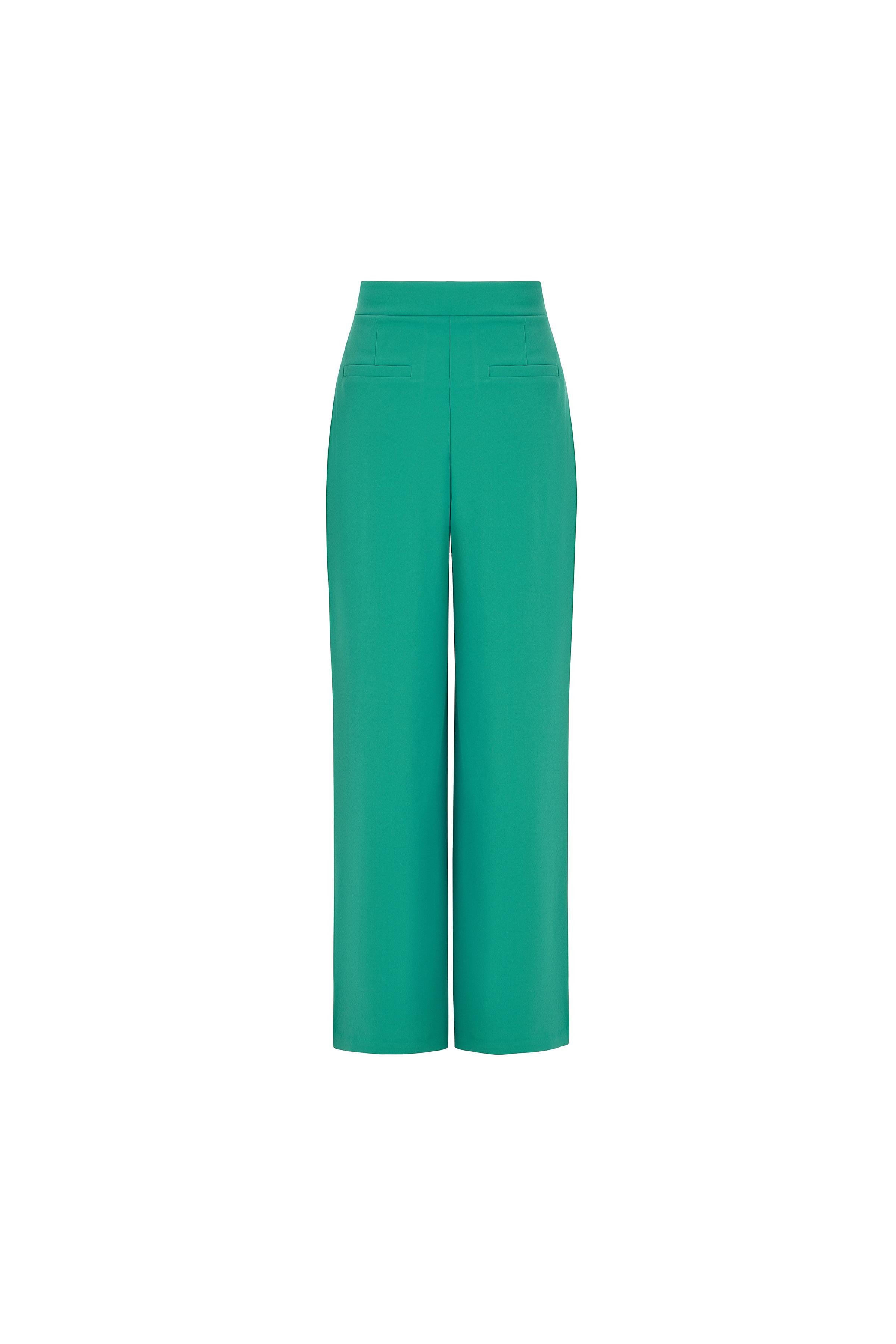 Yırtmaç Detaylı Krep Pantolon