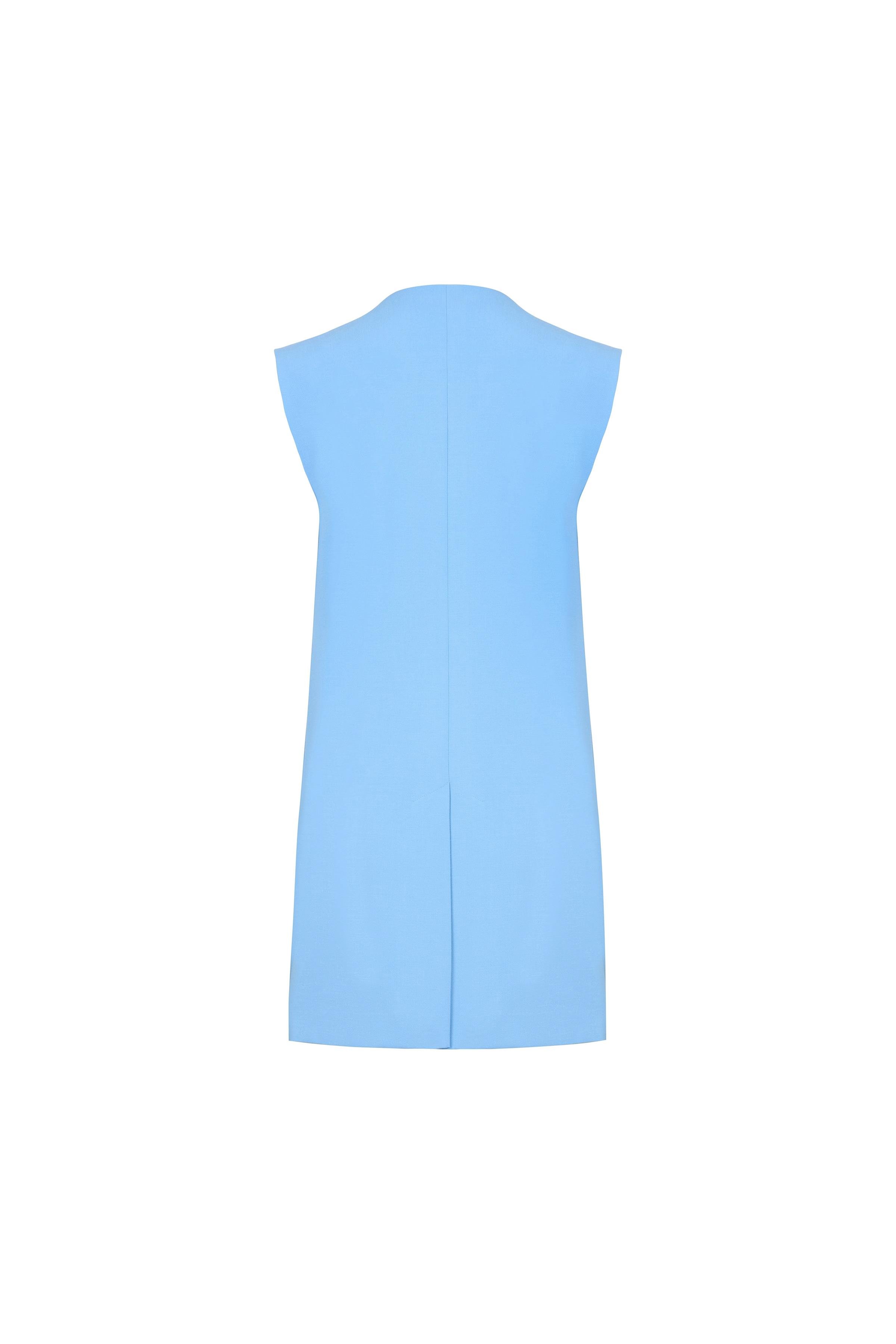 Yırtmaçlı Poliviskon Yelek Bazalt Mavisi