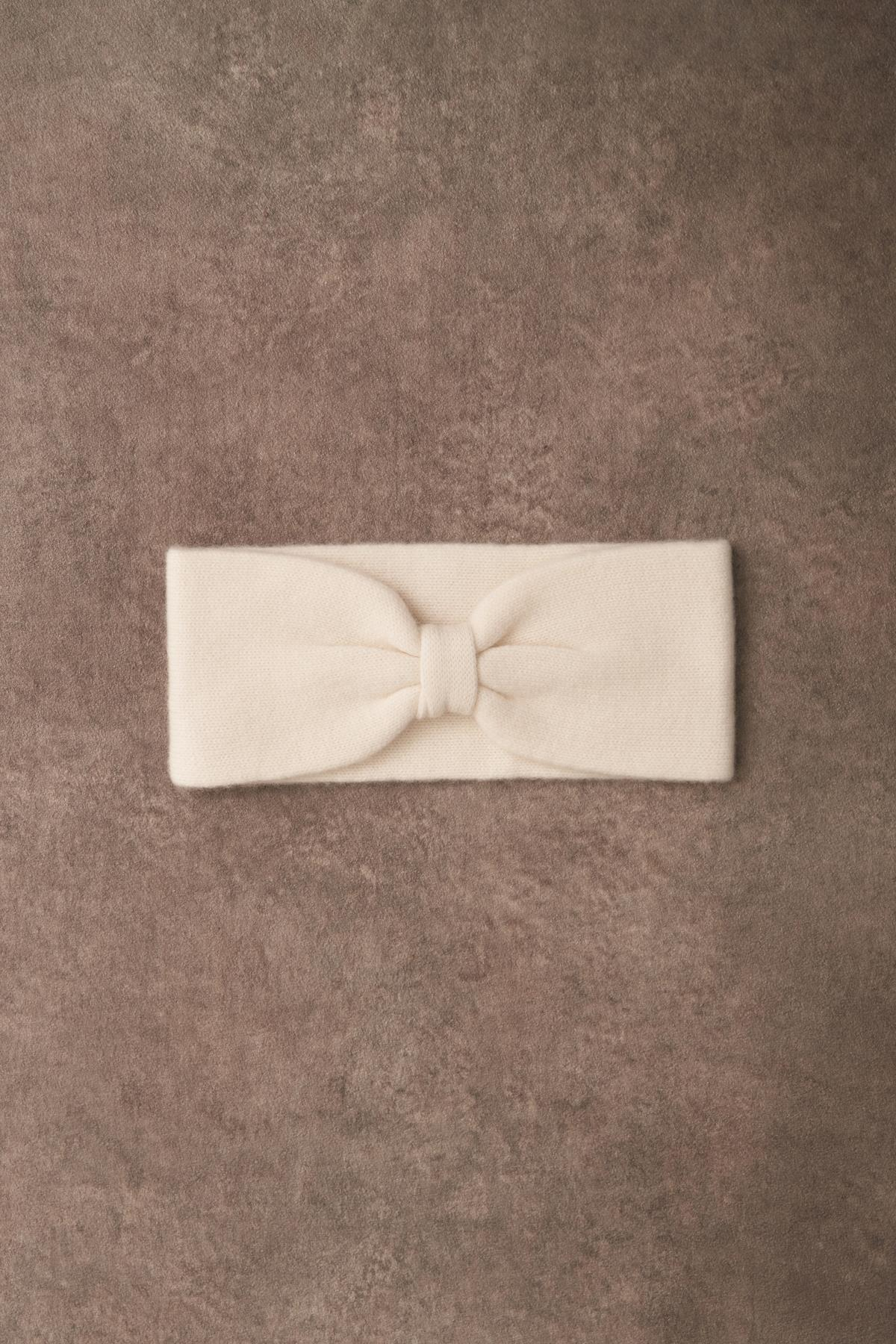 Yün Kaşmir Karışımlı Ekru Kadın Bere