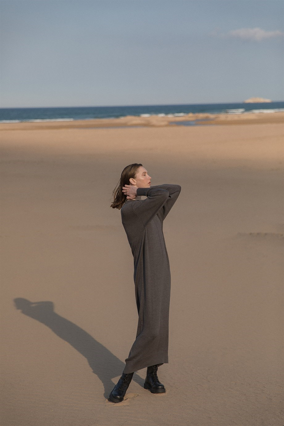 Afra Model Elbise Antrasit