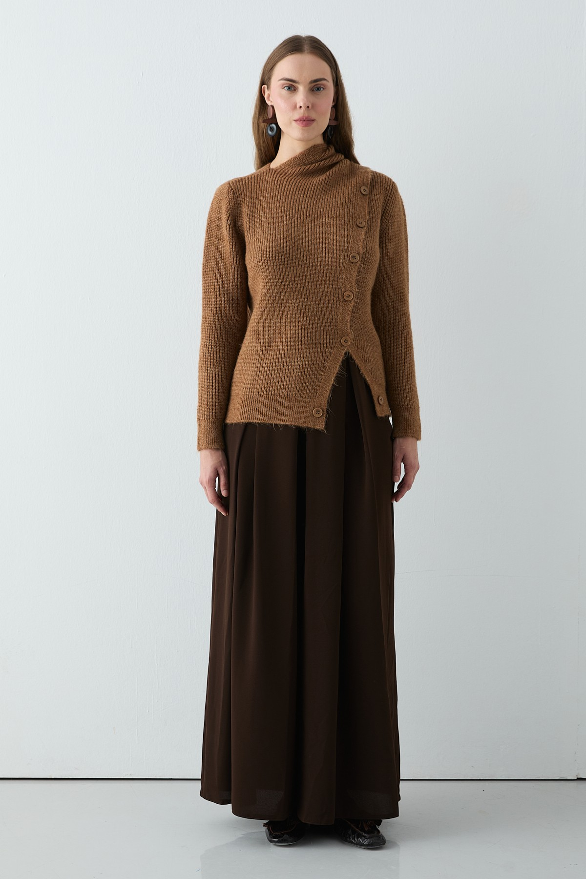 Arya Atkılı Hırka Camel