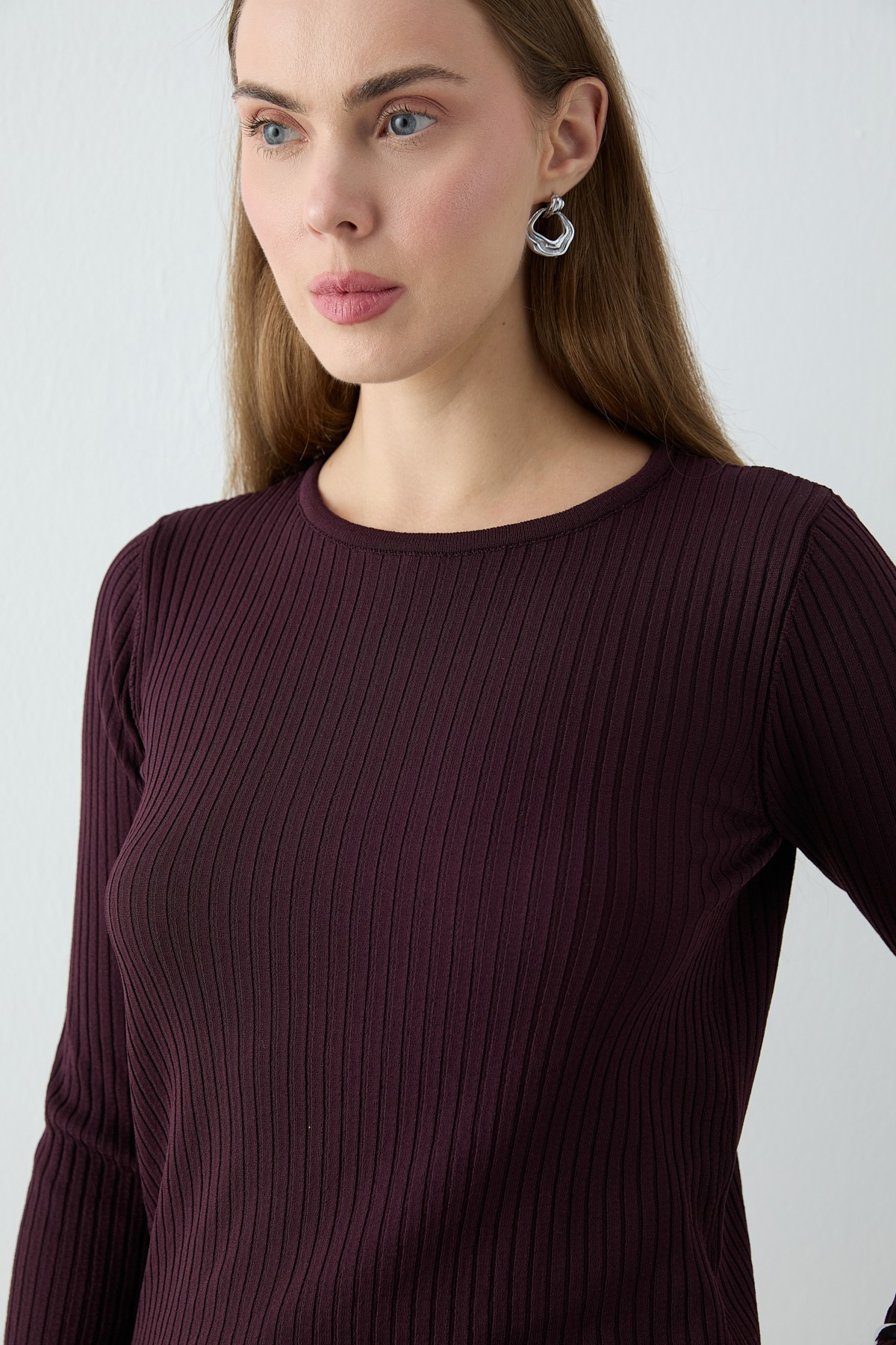 Geniş Fitilli Body Bordo