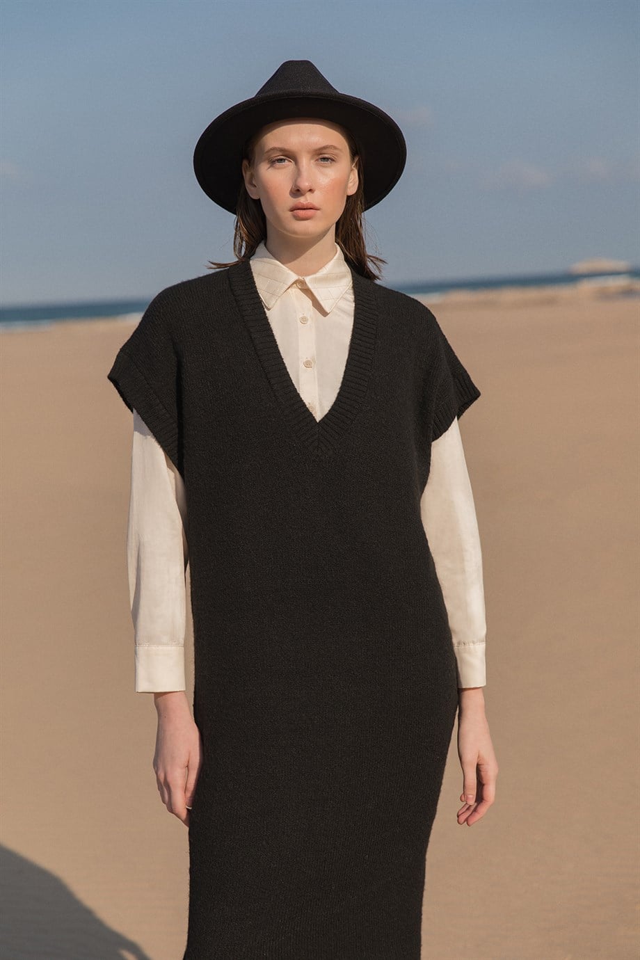 Meriç Model Elbise Siyah
