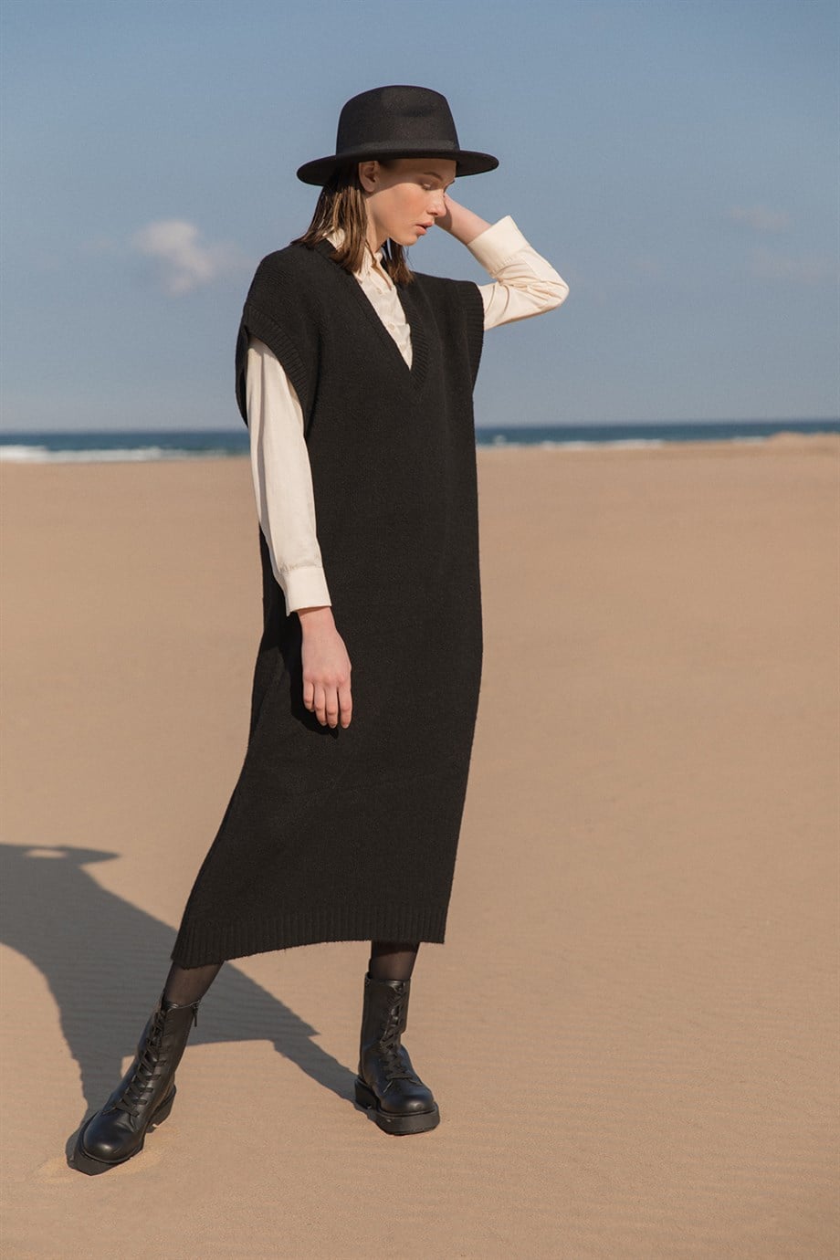 Meriç Model Elbise Siyah