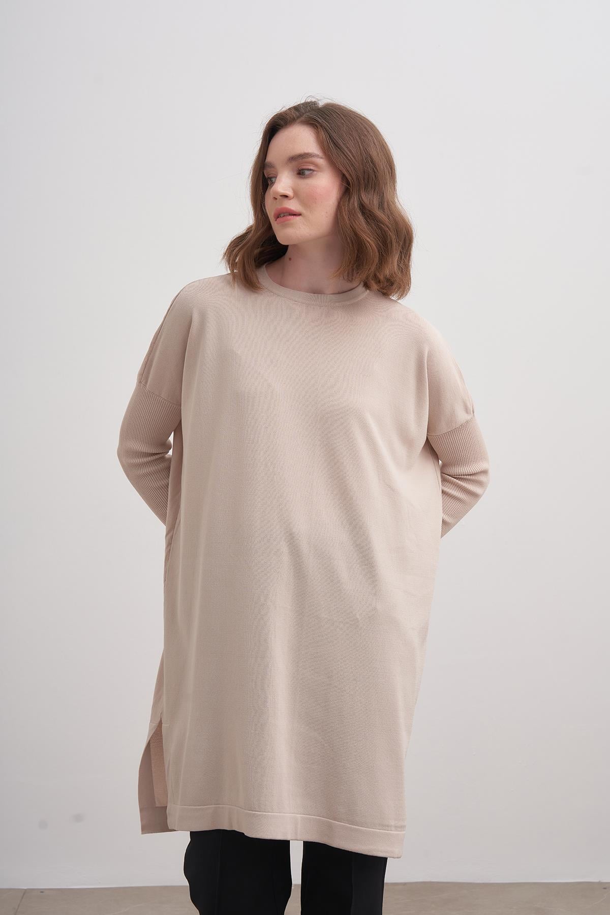 Rayon Basic Hırka Bej