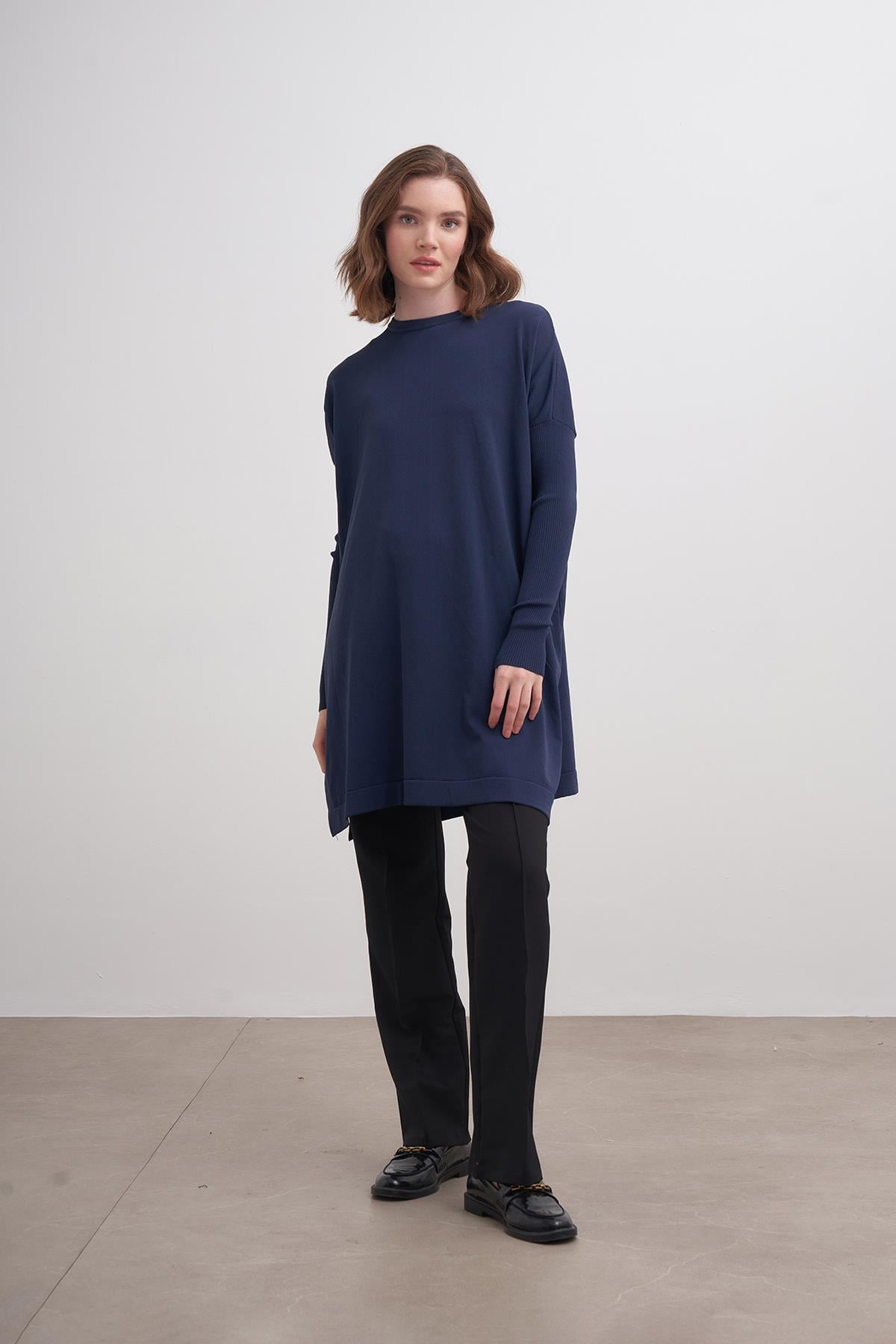 Rayon Basic Hırka Lacivert