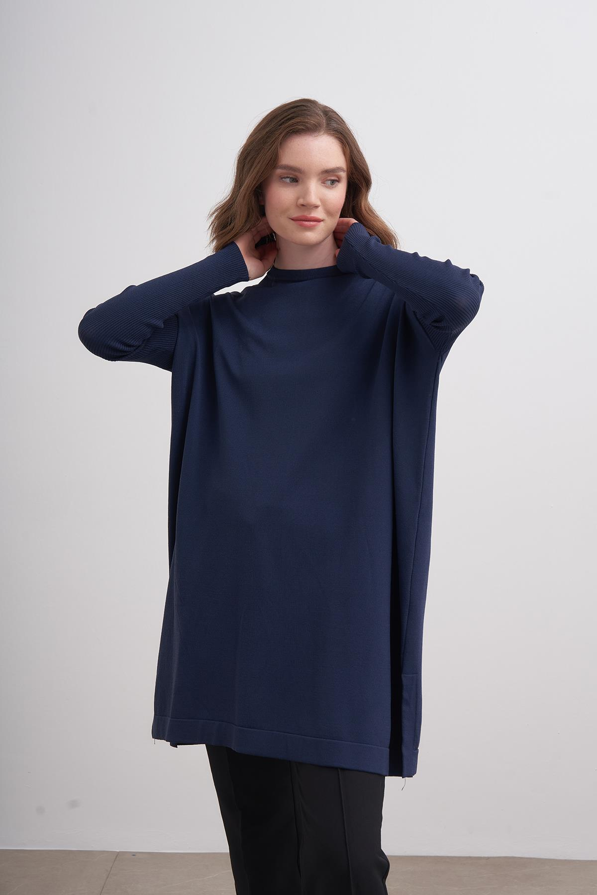 Rayon Basic Hırka Lacivert