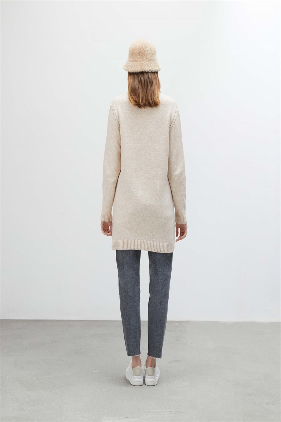Reverse Tunik Bej