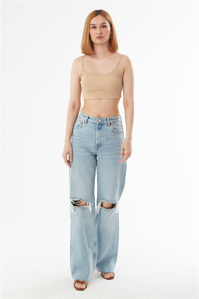 Avrile ASKILI KAŞKORSE CROP  BEJ  A22-10566