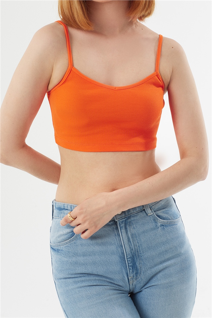 Avrile ASKILI KAŞKORSE CROP  ORANJ  A22-10566