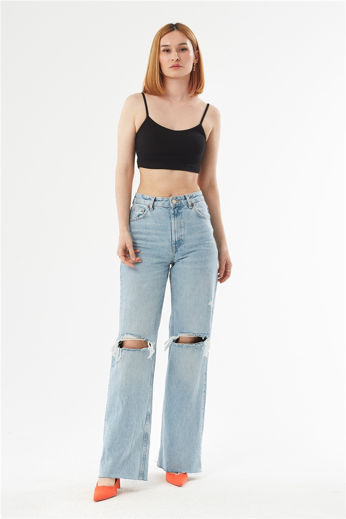Avrile ASKILI KAŞKORSE CROP  SİYAH  A22-10566