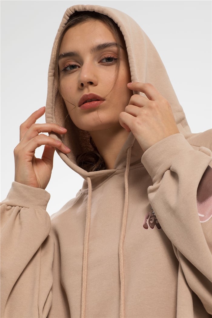 Avrile Baskılı Sweatshirt  BEJ  A21-10508