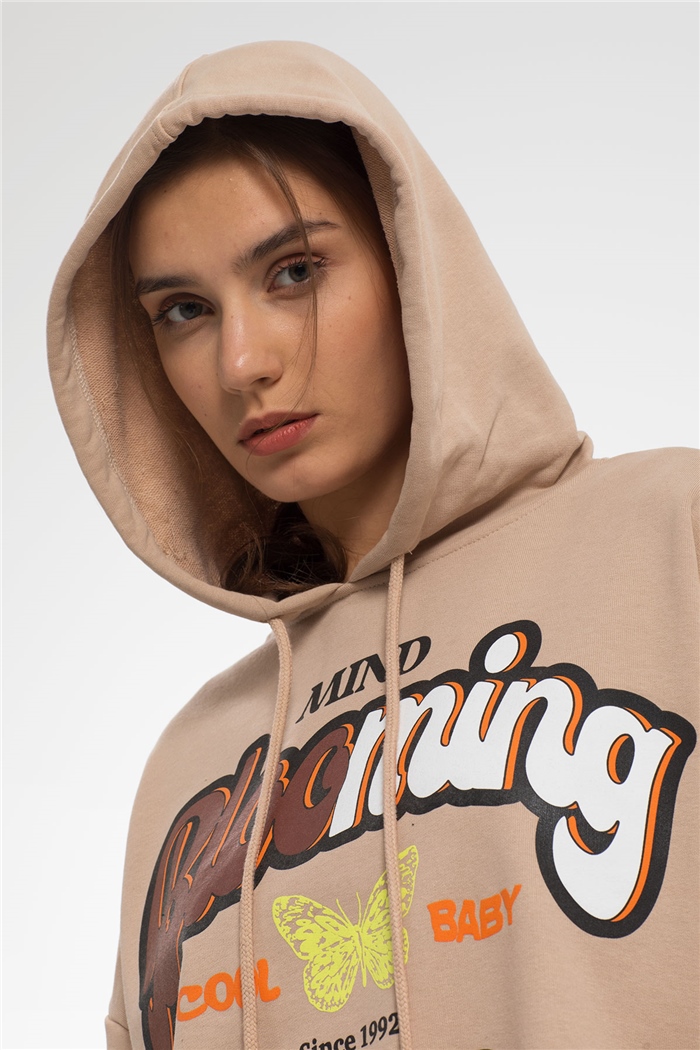 Avrile Baskılı Sweatshirt  BEJ  A21-10507