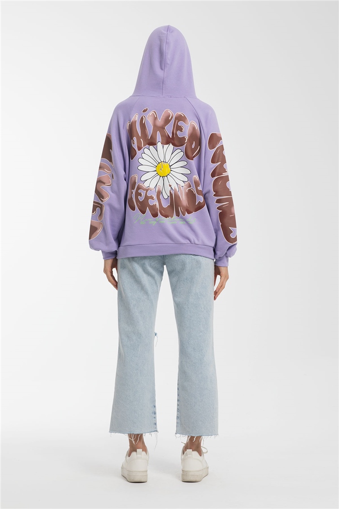 Avrile Baskılı Sweatshirt  LİLA  A21-10508