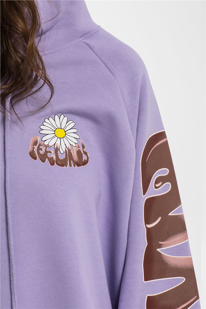 Avrile Baskılı Sweatshirt  LİLA  A21-10508