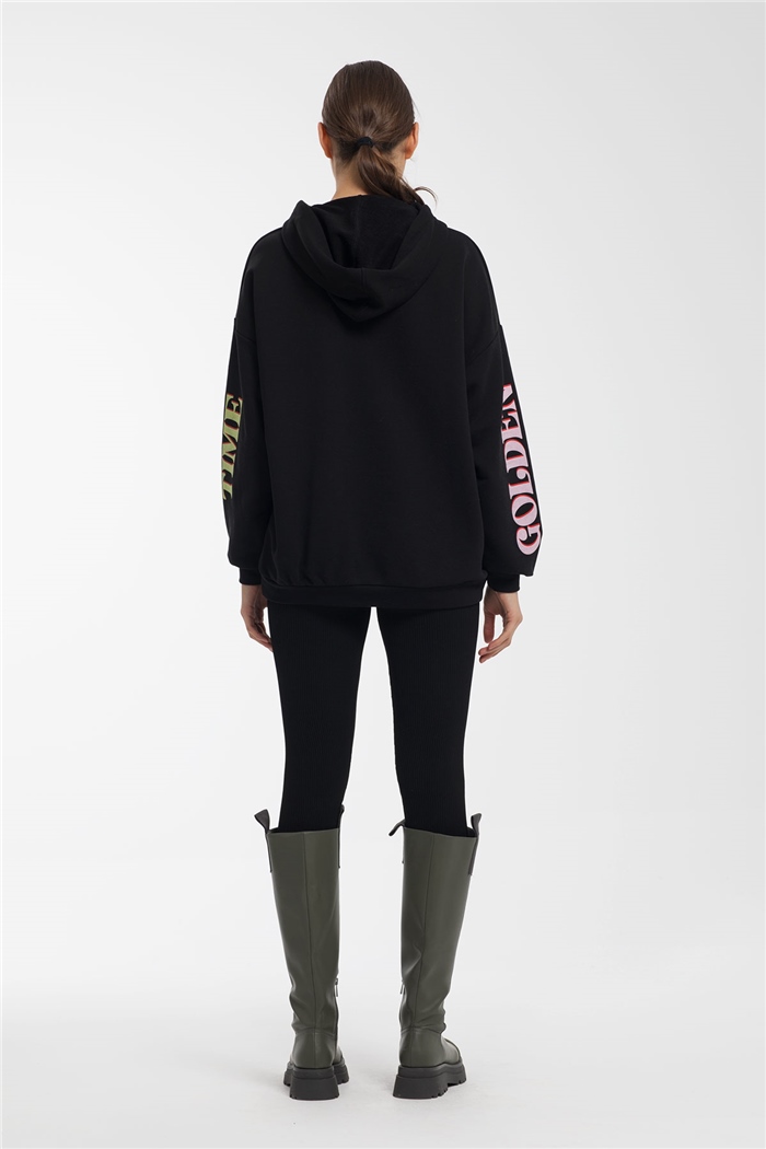 Avrile Baskılı Sweatshirt  SİYAH  A21-10507