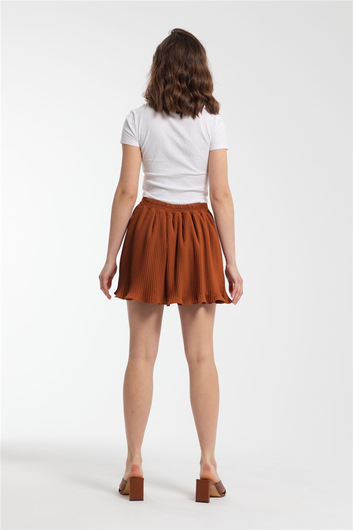 Avrile Beli Lastikli Etek  TABA  A21-10386