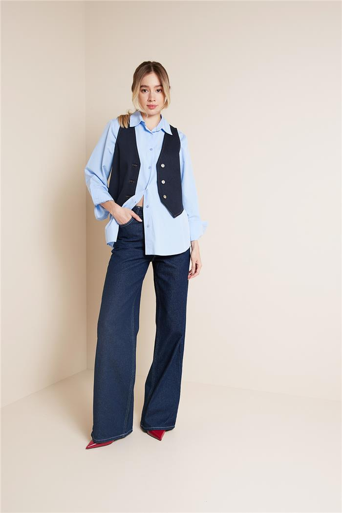 Avrile  CEP DETAYLI DENIM PANTOLON MAVİ AP25-775