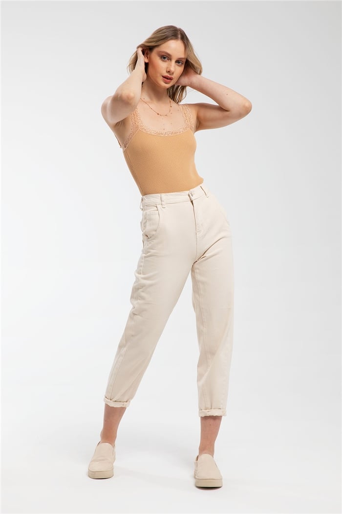 Avrile Dantelli Triko Zıbın  CAMEL  A91793-S