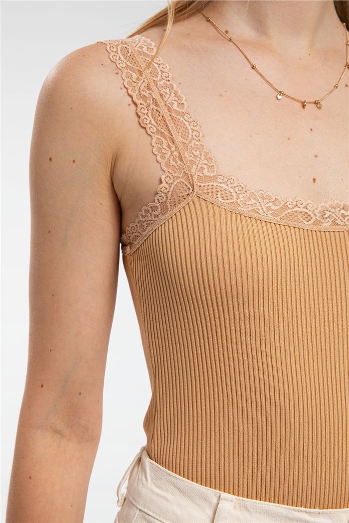 Avrile Dantelli Triko Zıbın  CAMEL  A91793-S
