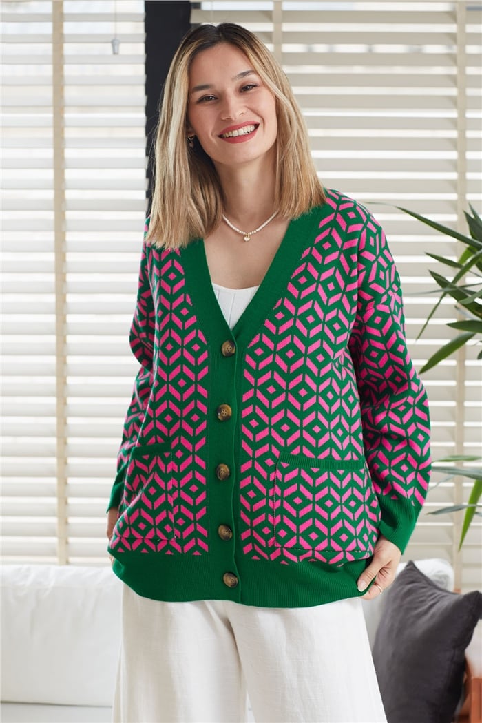 Avrile Desenli Salaş Triko Hırka  BENETTON  A91814-S